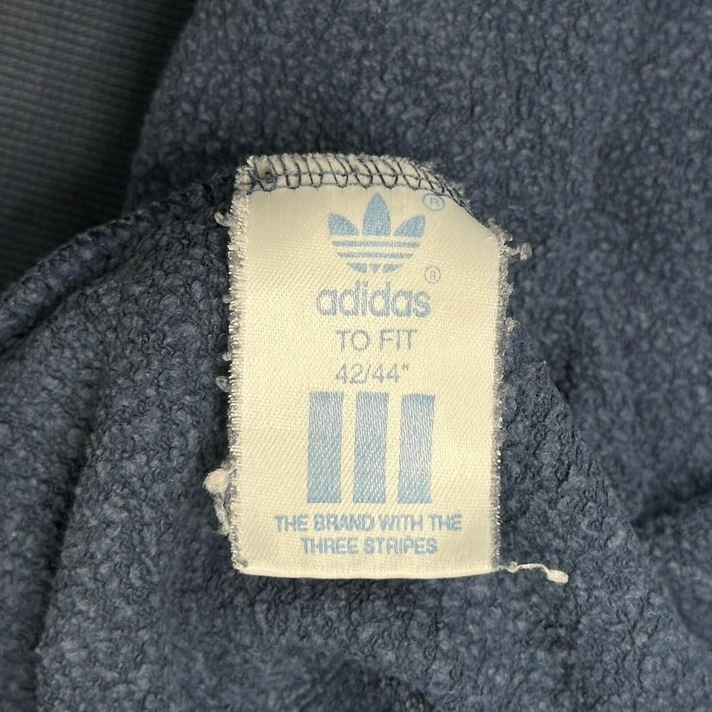 Vintage 1980’s Adidas Hoodie Men’s Large Navy Blue Made In UK