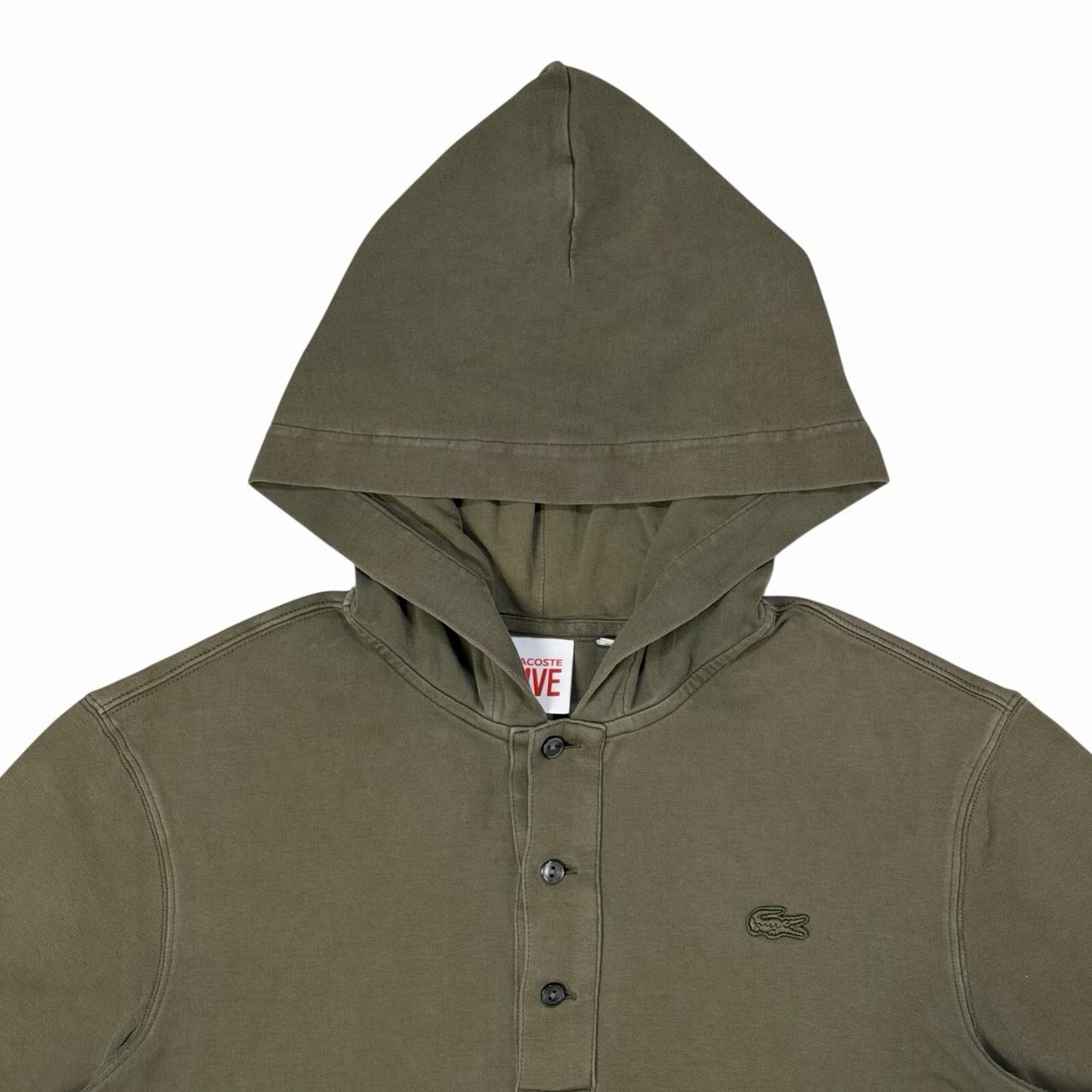 Lacoste Live Hooded Top Men’s Medium Khaki Green