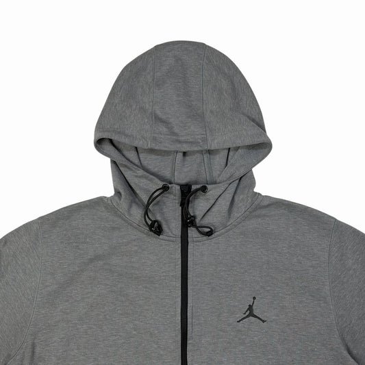 Jordan Dri-FIT Zip Hoodie Men’s Large Marl Grey Jordan Air Statement Jump man