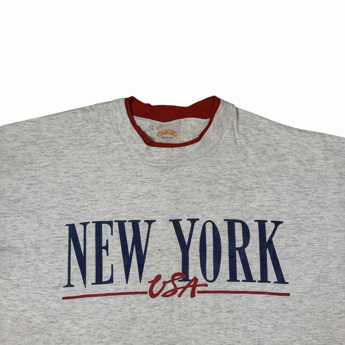 Vintage New York T-Shirt Men’s XL Grey Made In USA Sportsprint Athletic Wear