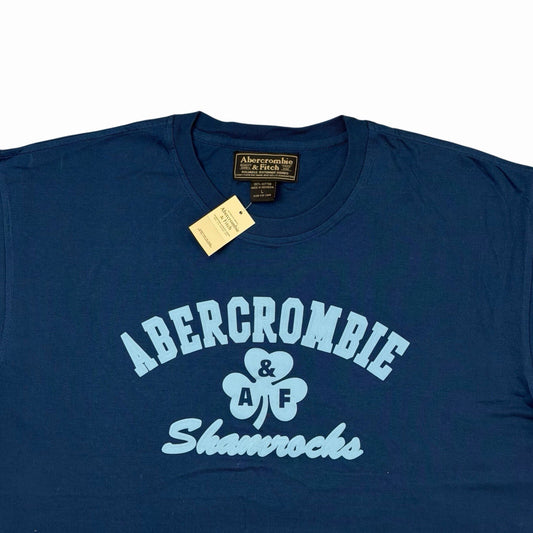 Deadstock Abercrombie & Fitch Shamrock T-Shirt Men’s Large Navy Blue Vintage NWT