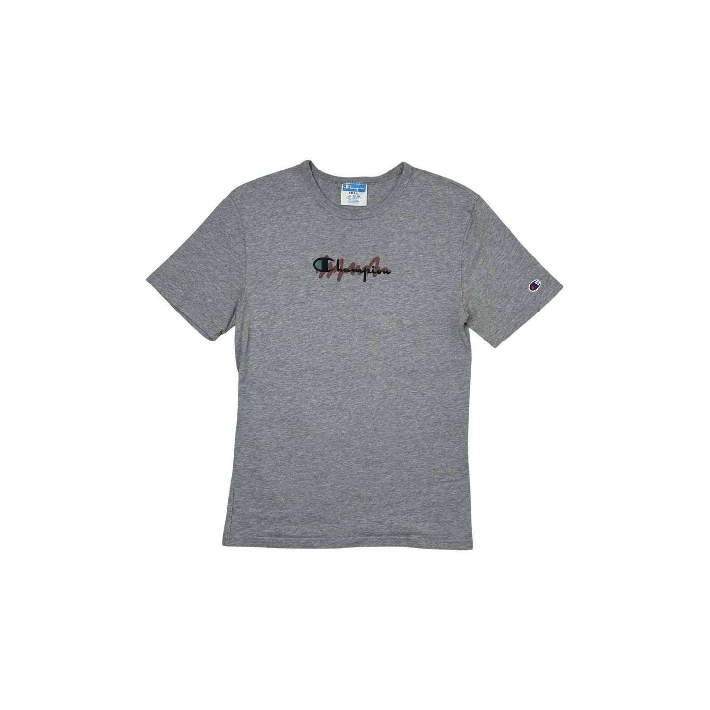 Vintage Champion T-Shirt Men’s Small Grey Graphic Prints Short Sleeve