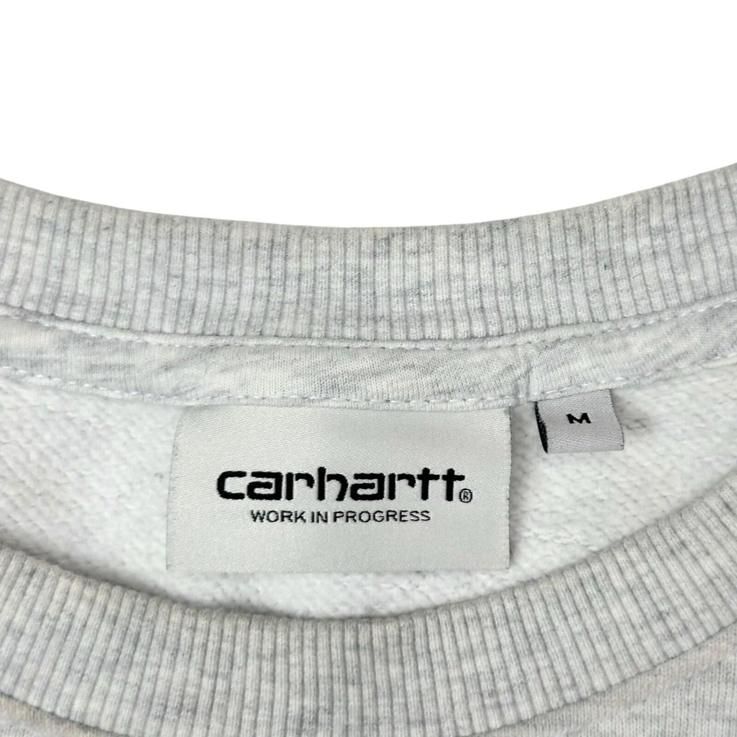 Carhartt WIP Script Sweatshirt Women’s Medium Heather Grey Embroidered Jumper