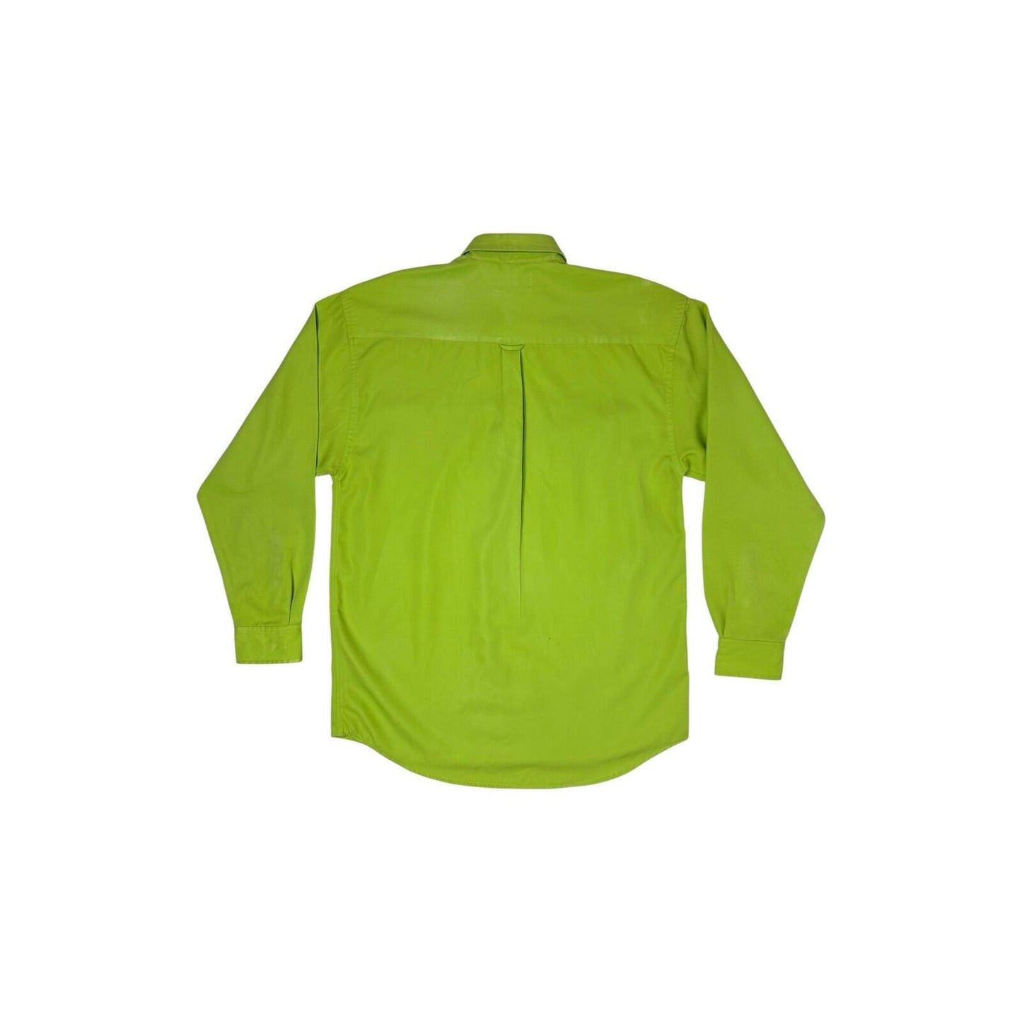 1980 Vintage Yves Saint Laurent Shirt Men’s Large Long Sleeve Lime Green