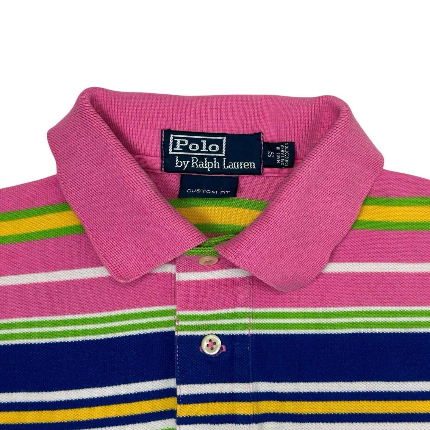 Vintage Polo Ralph Lauren Polo Shirt Men’s Small Multicoloured Stripe Preppy