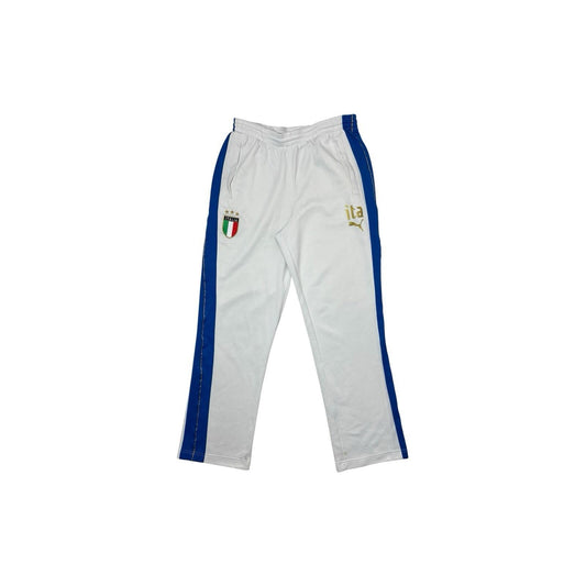 00’s Italy Football Joggers Men’s Medium Puma White And Blue Italia Soccer
