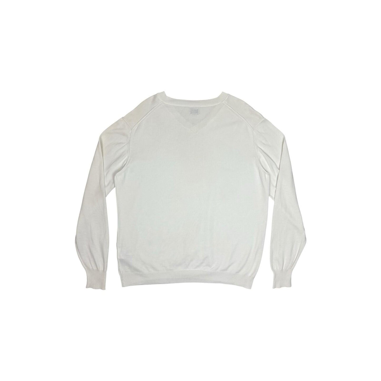 Vintage CP Company V-Neck Jumper Men’s Large Cream Made In Italy