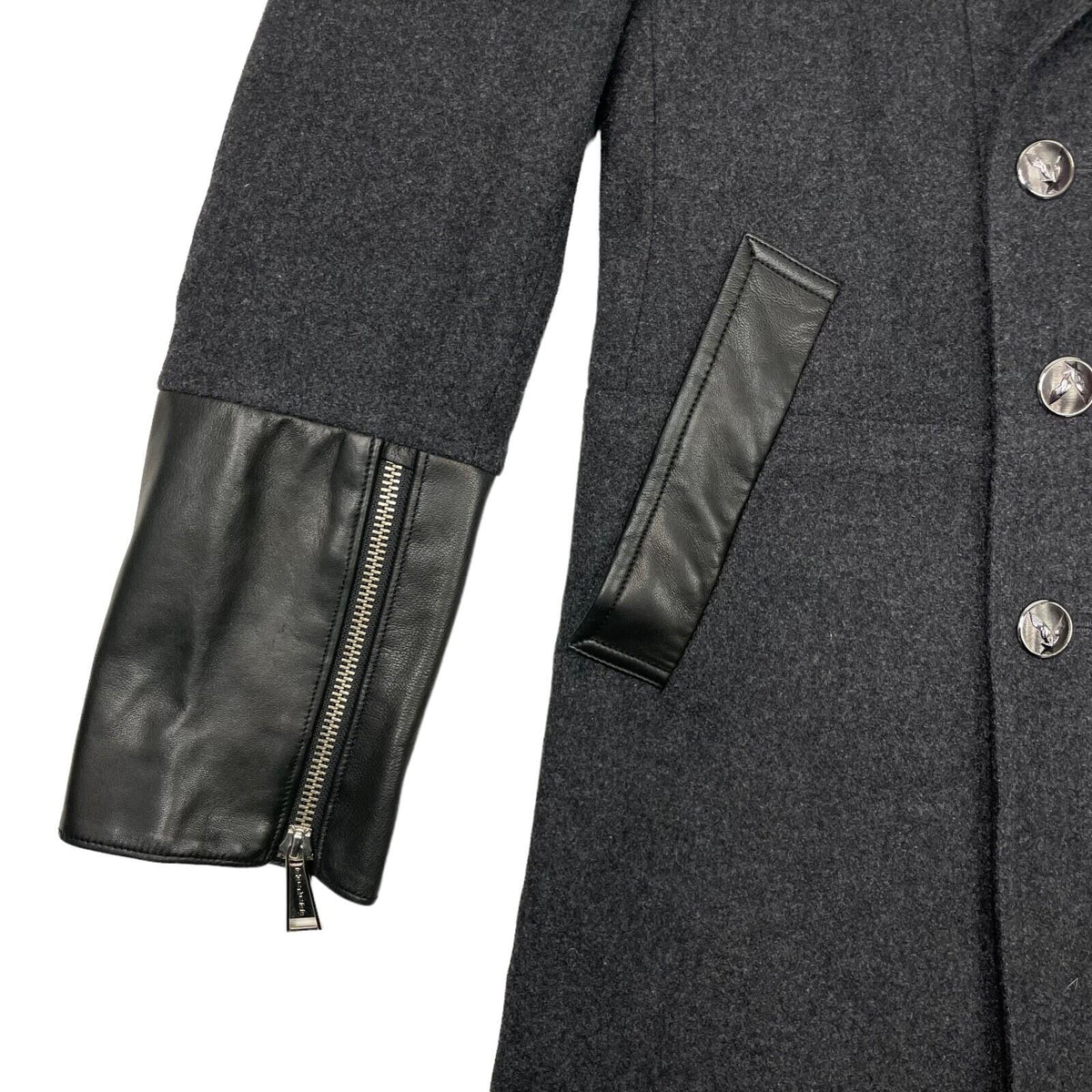 Rare Philipp Plein Mantel Herren Coat Men's Large Black Wool Limited Edition