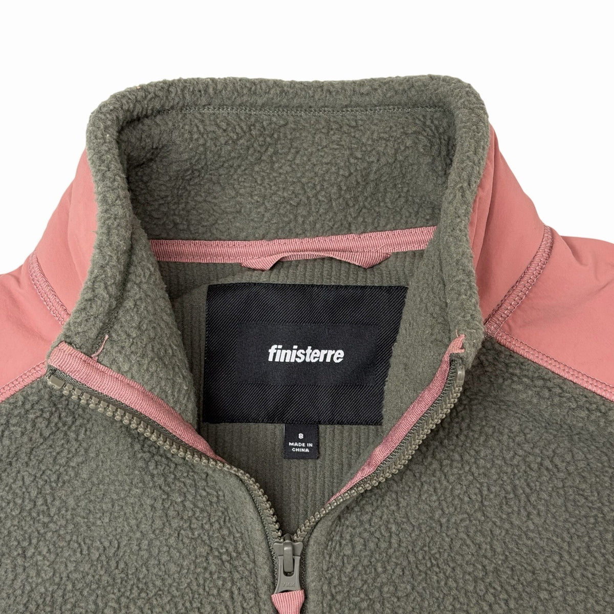 Finisterre Gilet Fleece Jacket Women’s UK8 Green, Cream And Pink