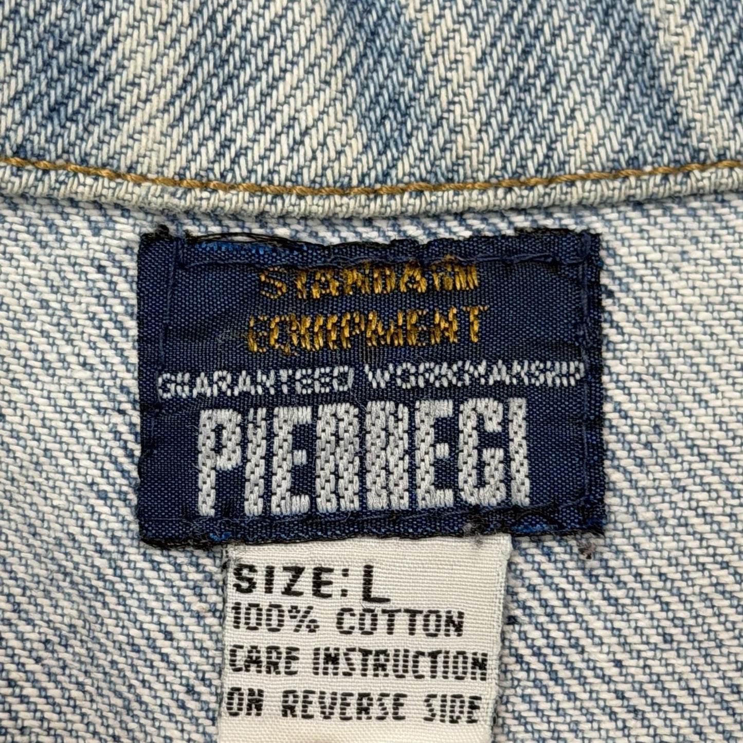 Vintage 80’s Pierregi Denim Jacket Men’s Large Blue Made In Italy
