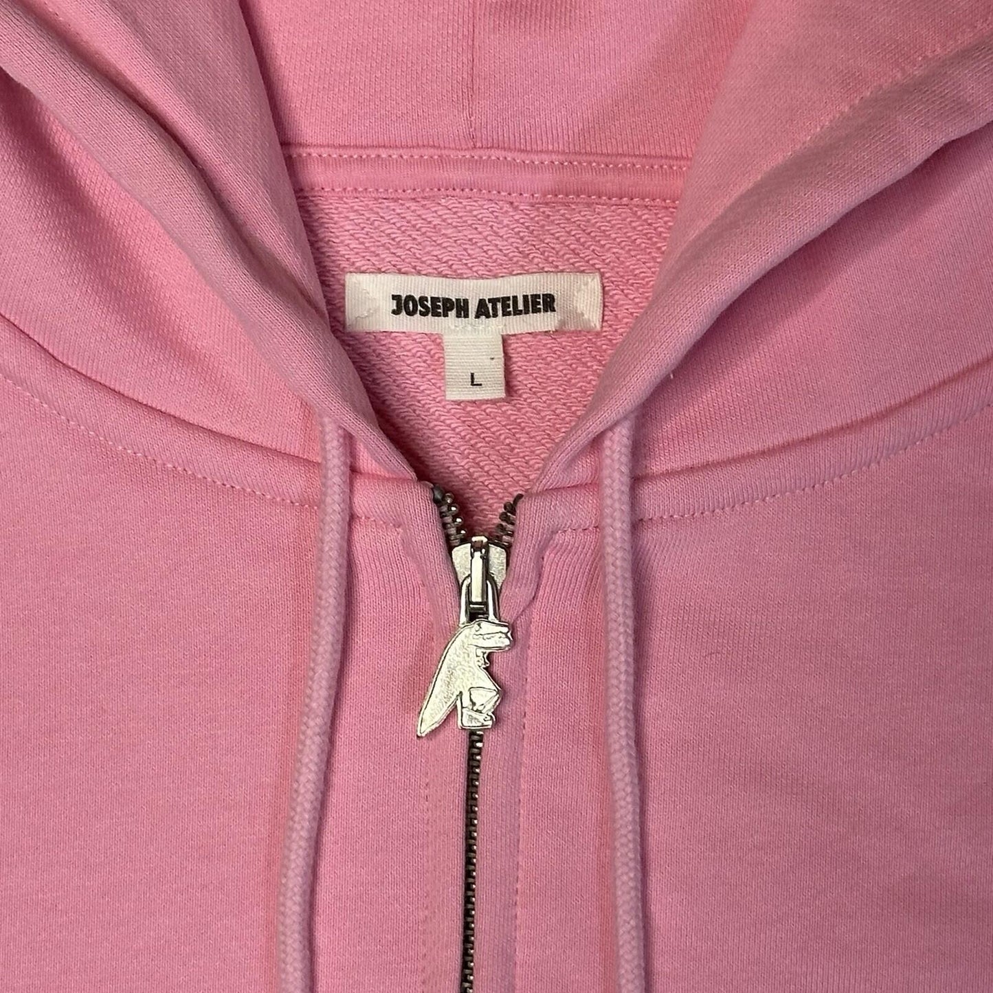 Joseph Atelier Hoodie Men’s Large Pink Embroidered Logo Made In Portugal