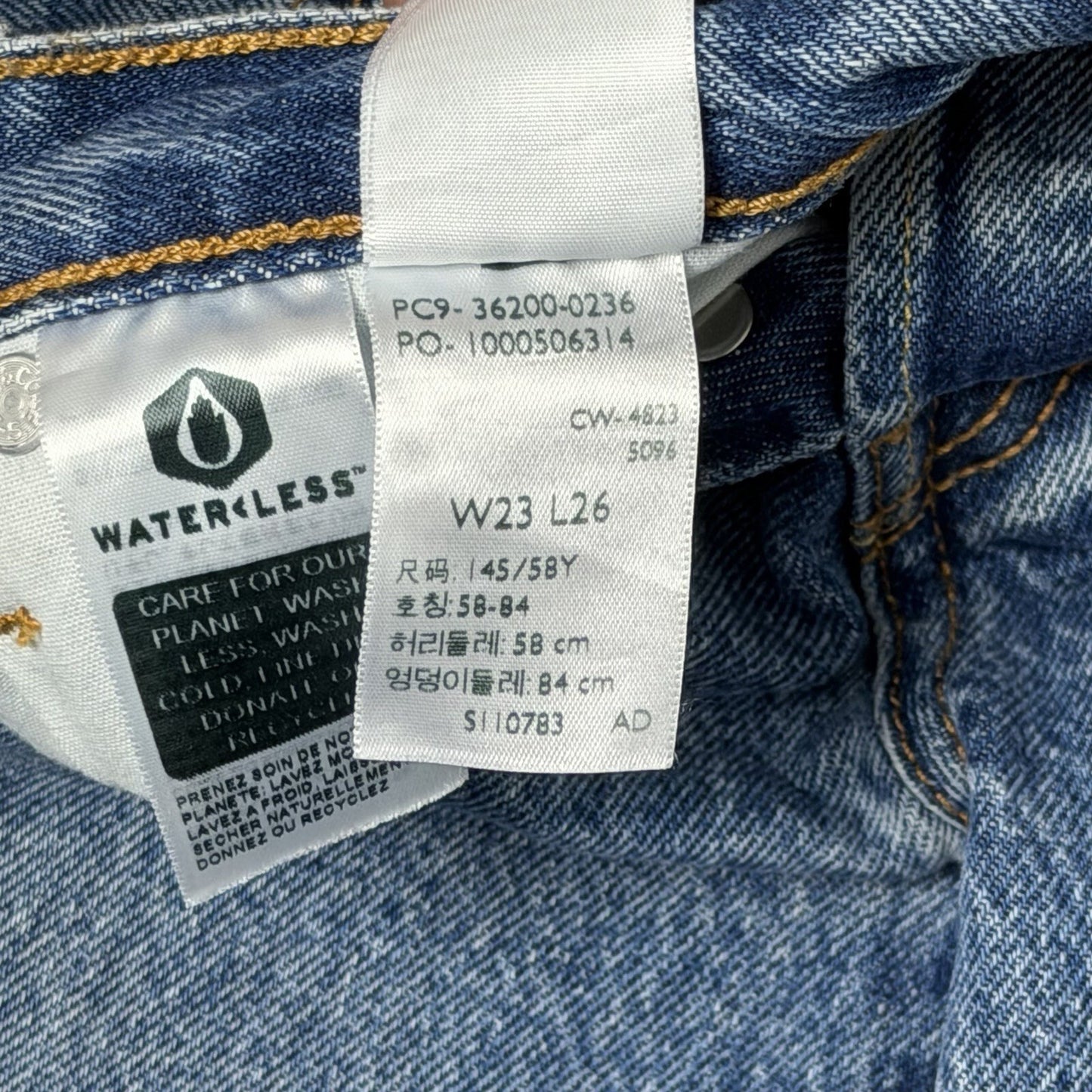 Levi’s 501 Straight Leg Jeans Women’s 23w 26l Blue Denim