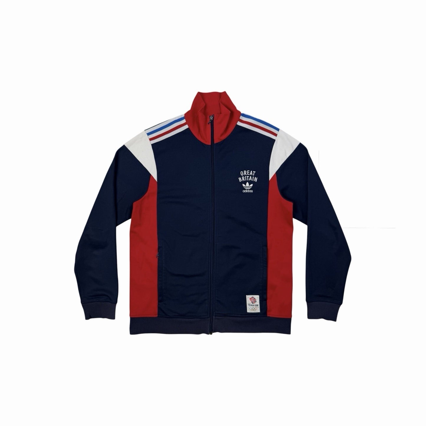 Adidas Team GB 2012 Olympics Track Jacket Men’s Large Navy Blue, Red And White