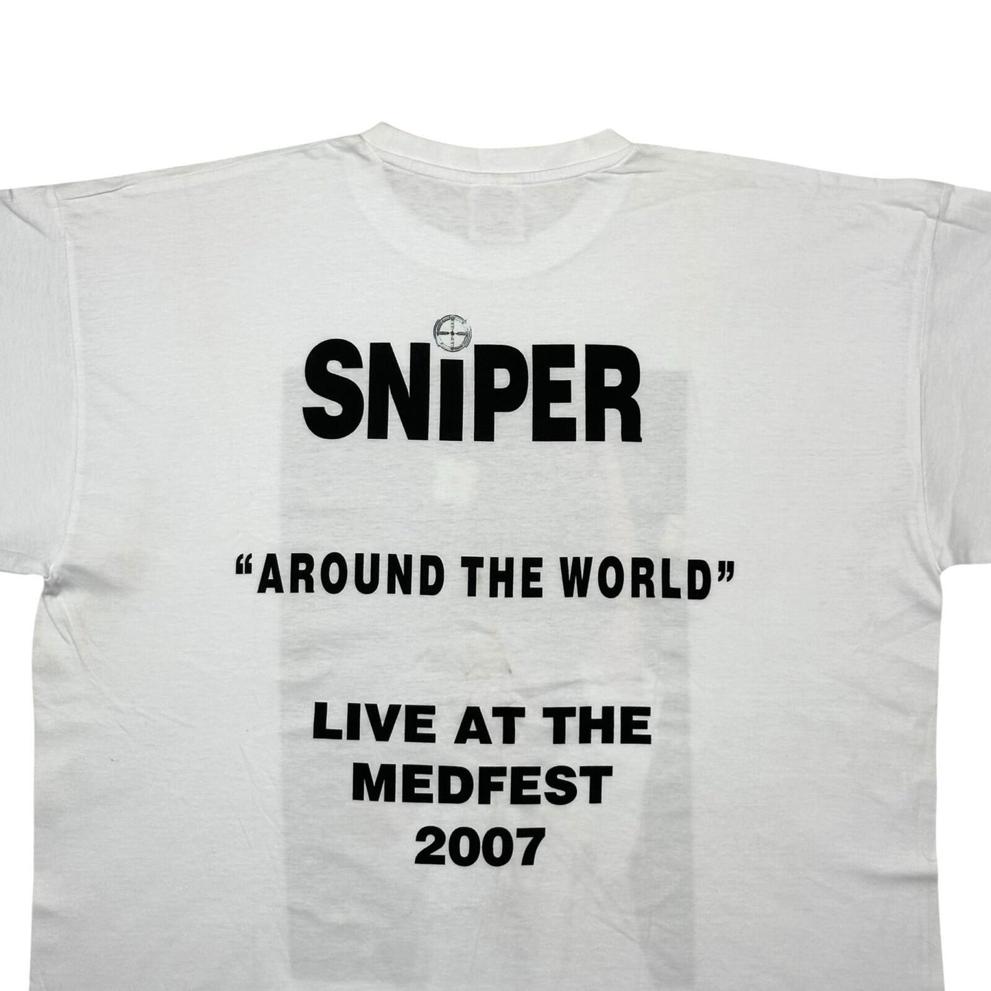 Vintage A!MS A.M. SN!PER T-Shirt Men’s XXL White Medfest 2007 So Solid Crew