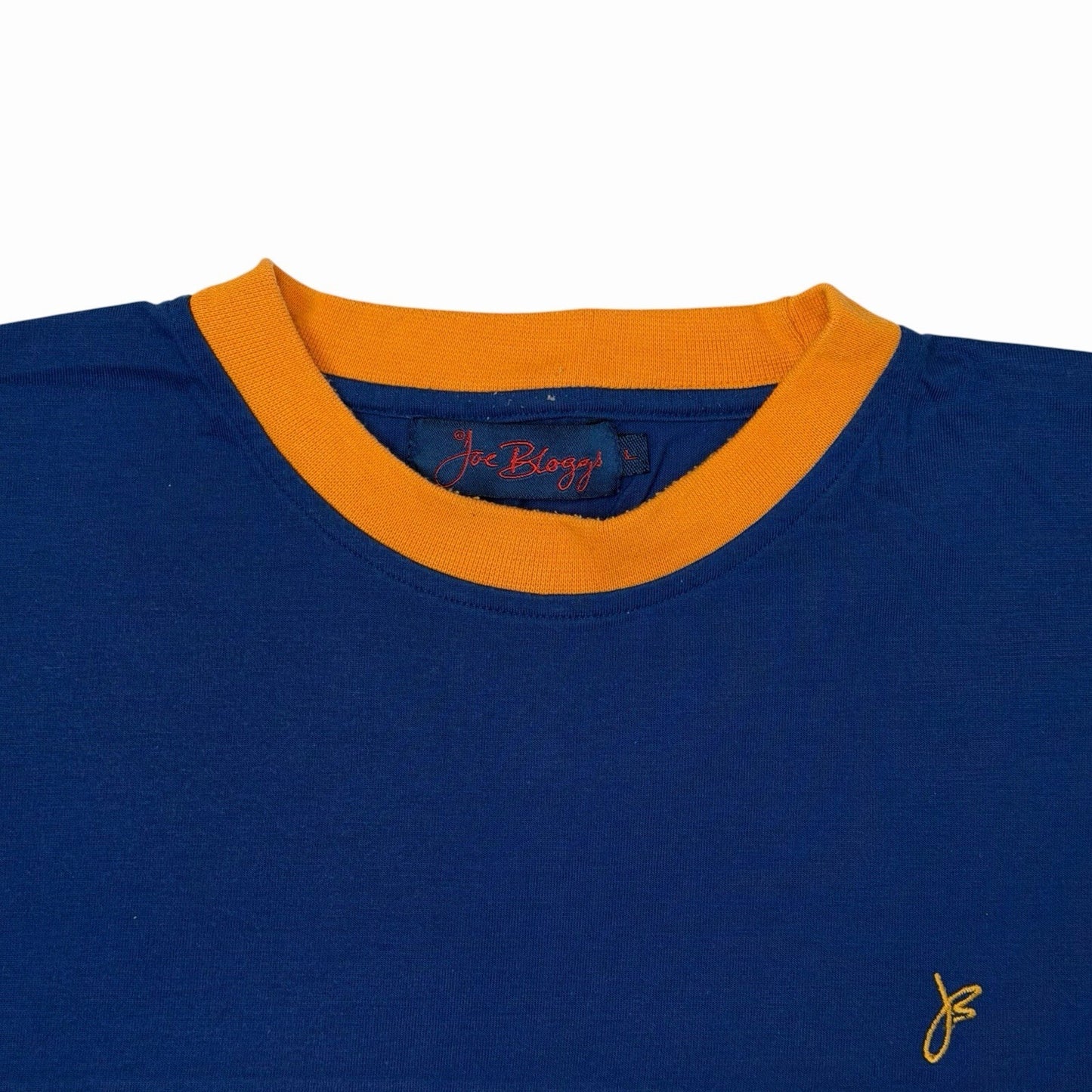 Vintage NWOT Joe Bloggs T-Shirt Men’s Large Navy Blue 90’s Embroidered Logo