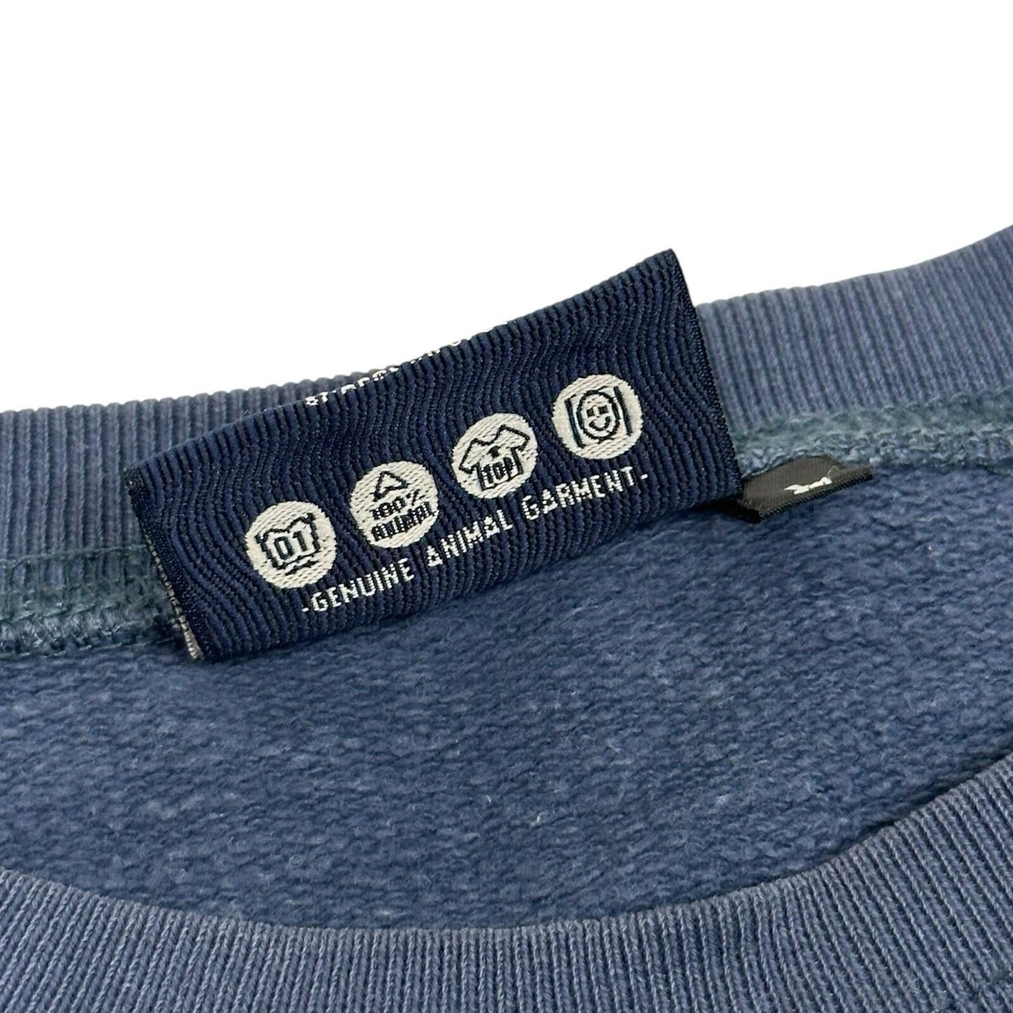 Vintage Animal Worldwide Jumper Men’s Large Navy Blue Graphic Print Boxy Fit