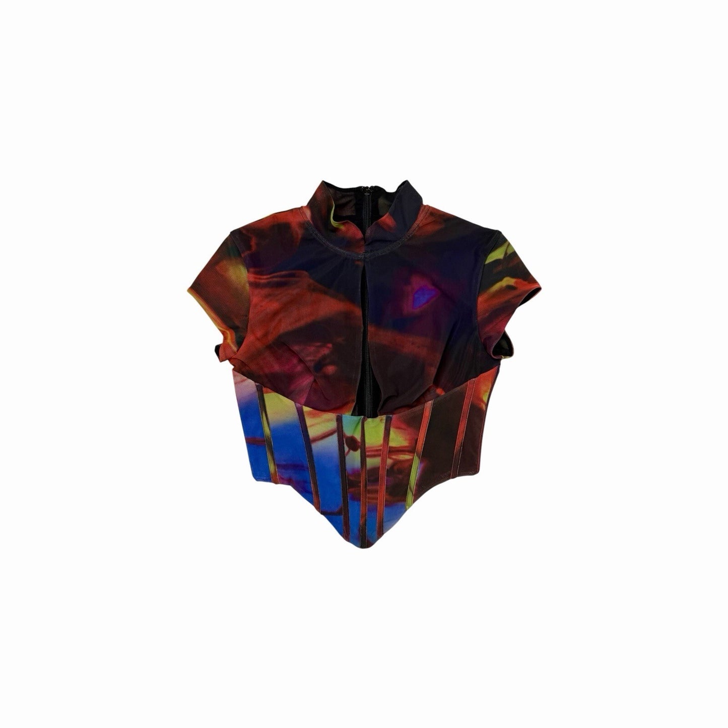 House Of CB Sabrina Mesh Top Women’s Medium Multicoloured