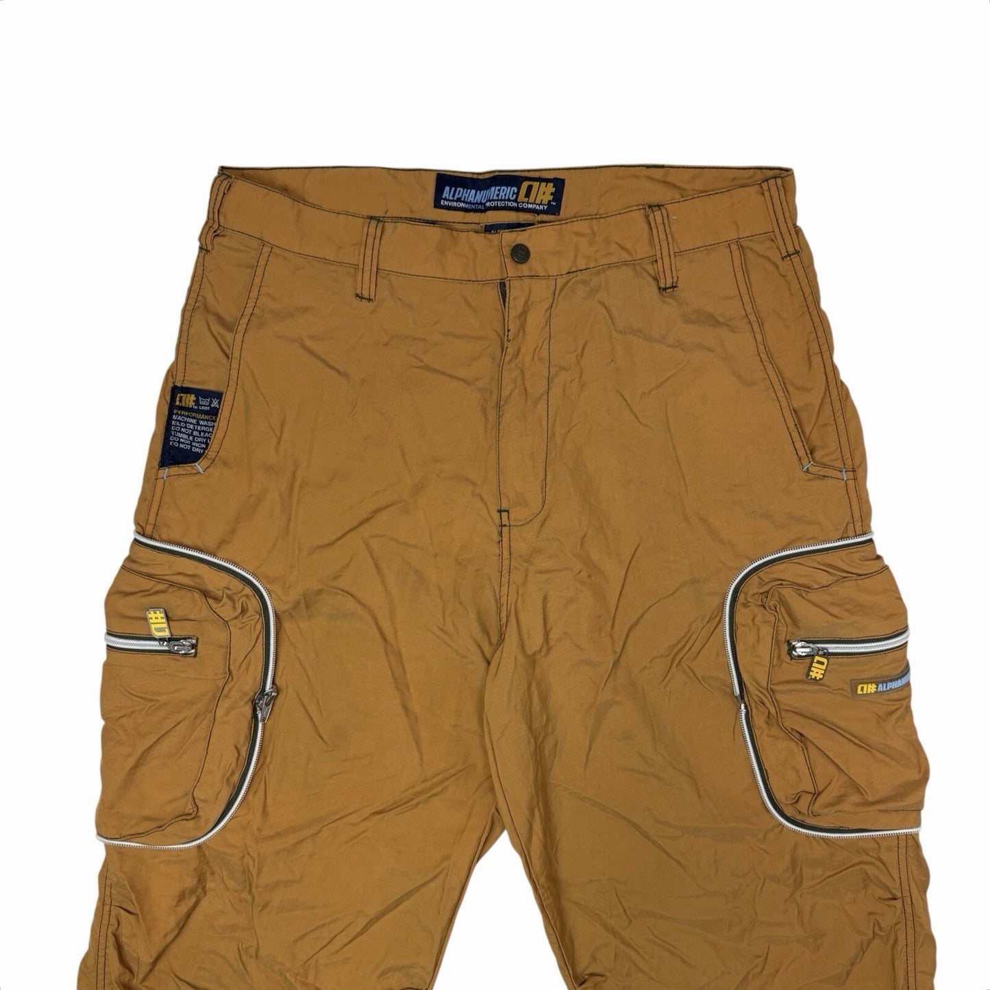 Vintage Alphanumeric Utility Pants Men’s 34w 30l Brown/Orange Skatewear