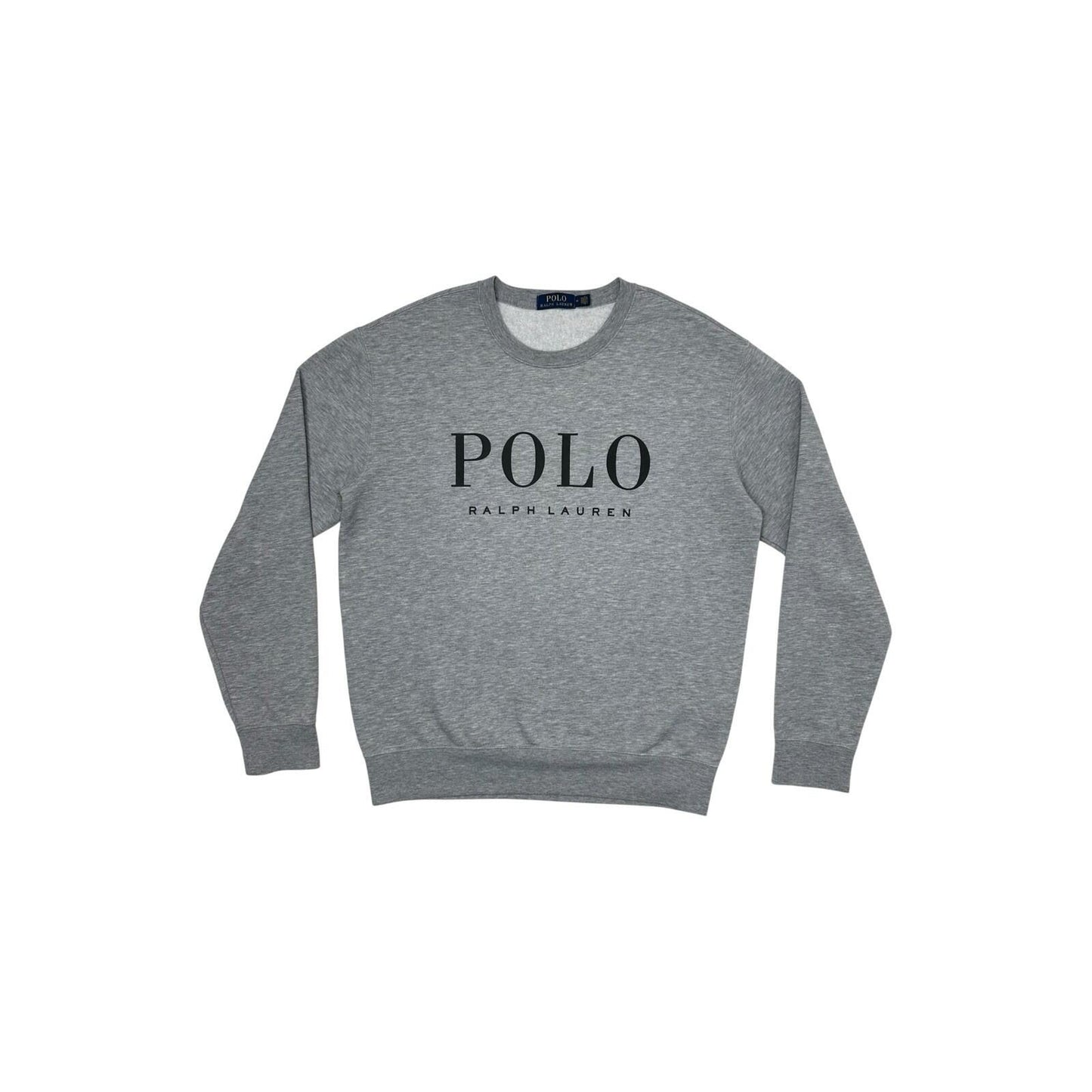 Polo Ralph Lauren Jumper Men’s Medium Grey Spellout Logo Graphic Design