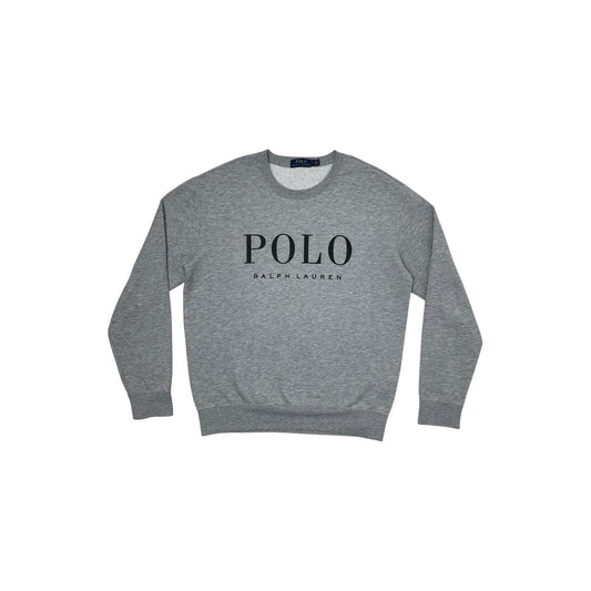 Polo Ralph Lauren Jumper Men’s Medium Grey Spellout Logo Graphic Design