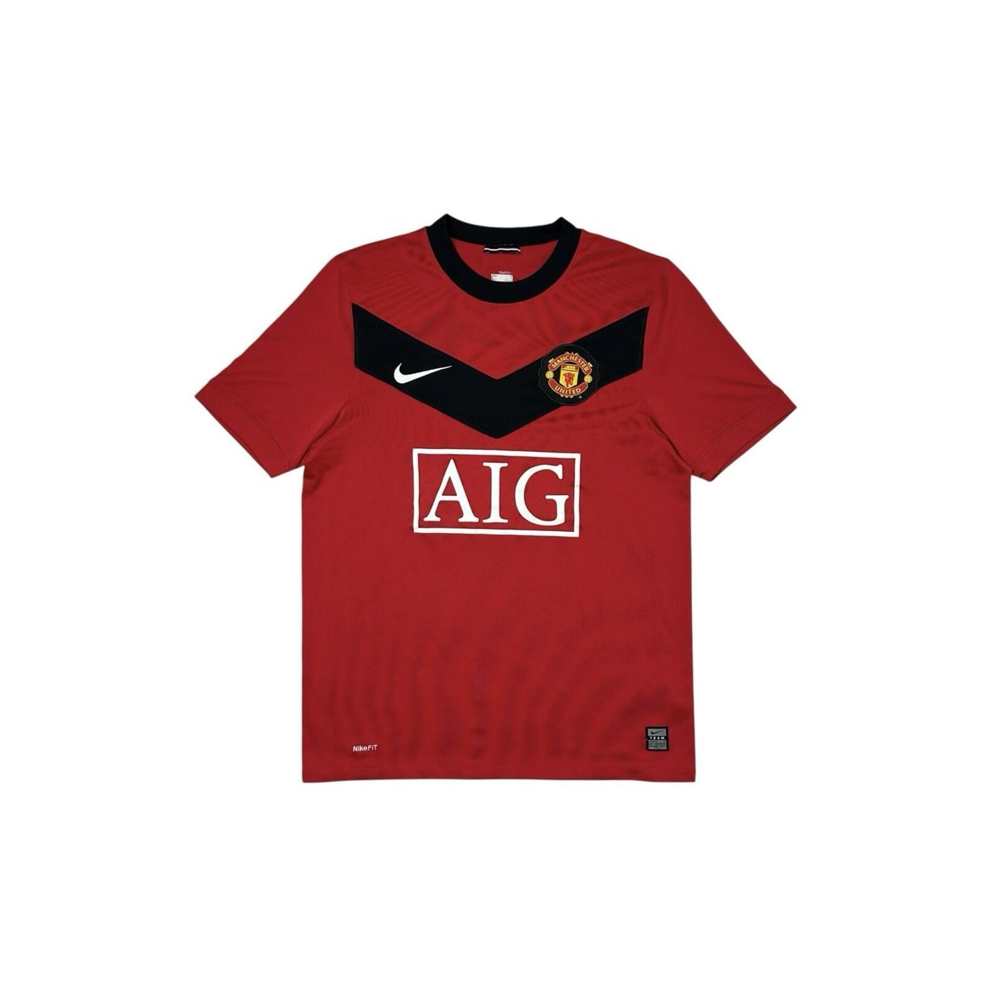 09-10 Manchester United Football Shirt Men’s Small Nike Red Soccer Jersey