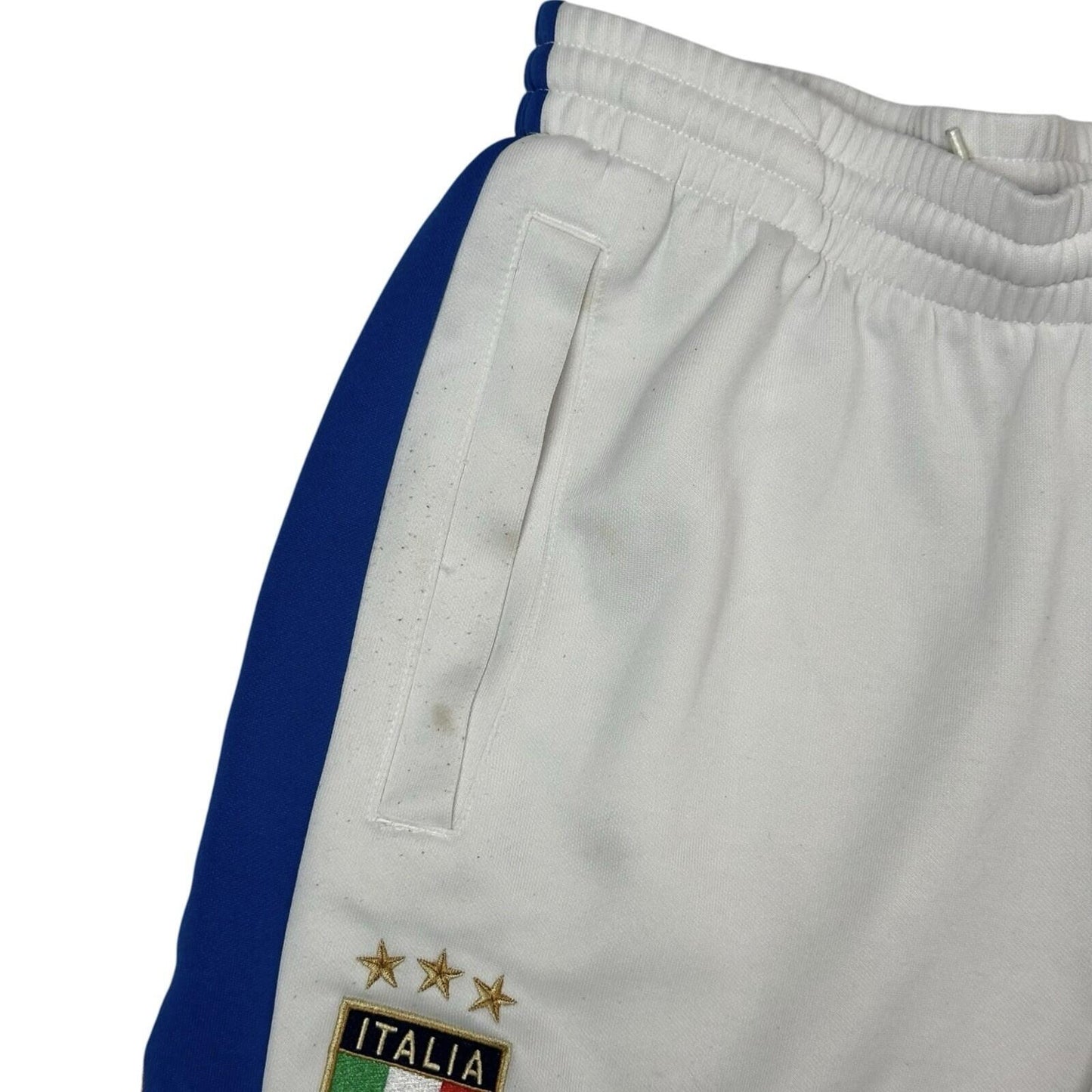 00’s Italy Football Joggers Men’s Medium Puma White And Blue Italia Soccer