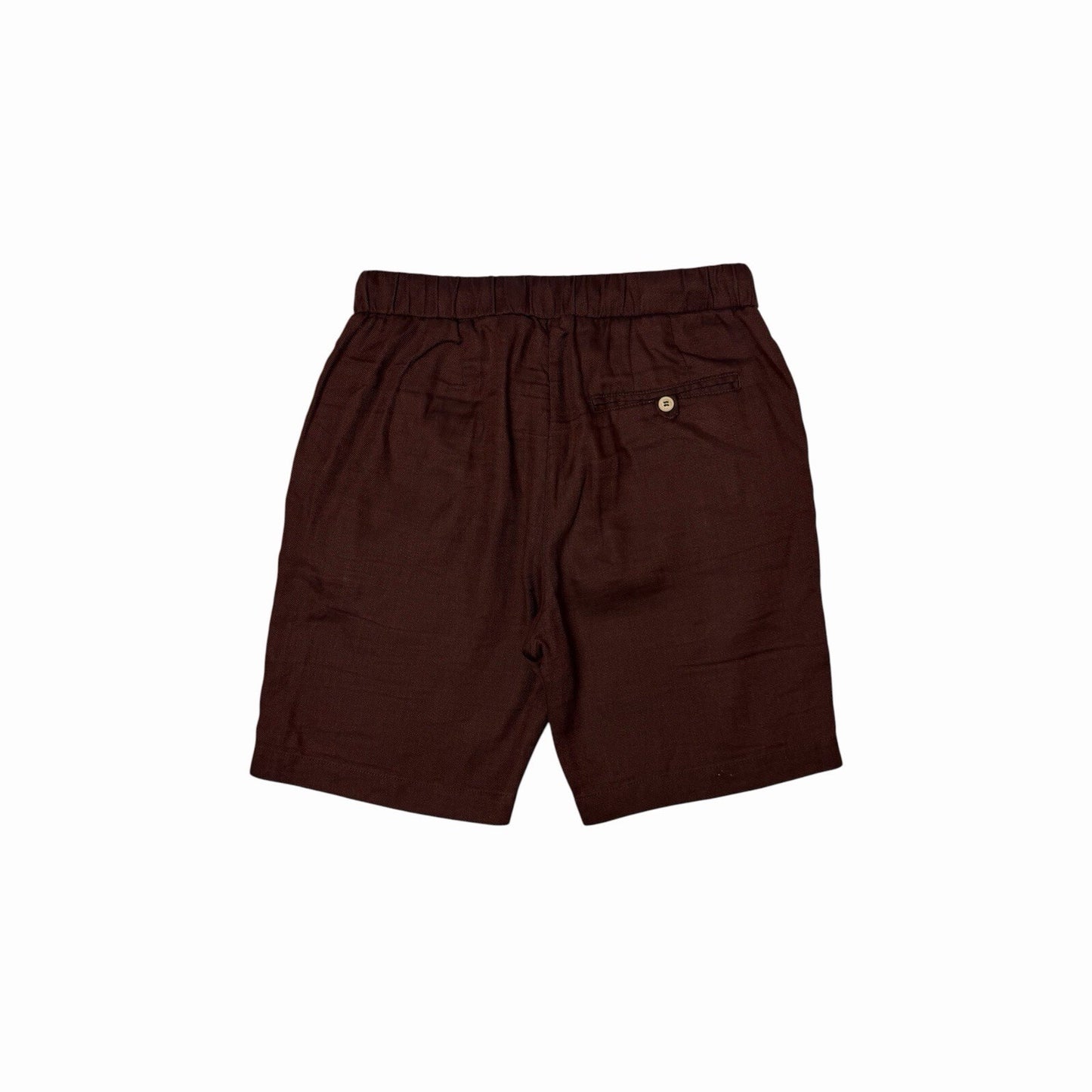 Frescobol Carioca Linen Shorts Men’s 30w Brown Made In Portugal