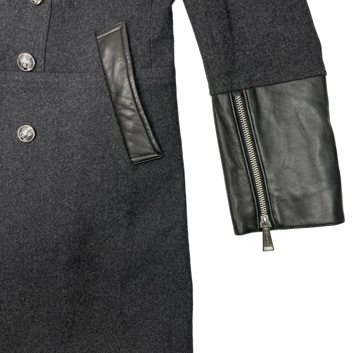 Rare Philipp Plein Mantel Herren Coat Men's Large Black Wool Limited Edition
