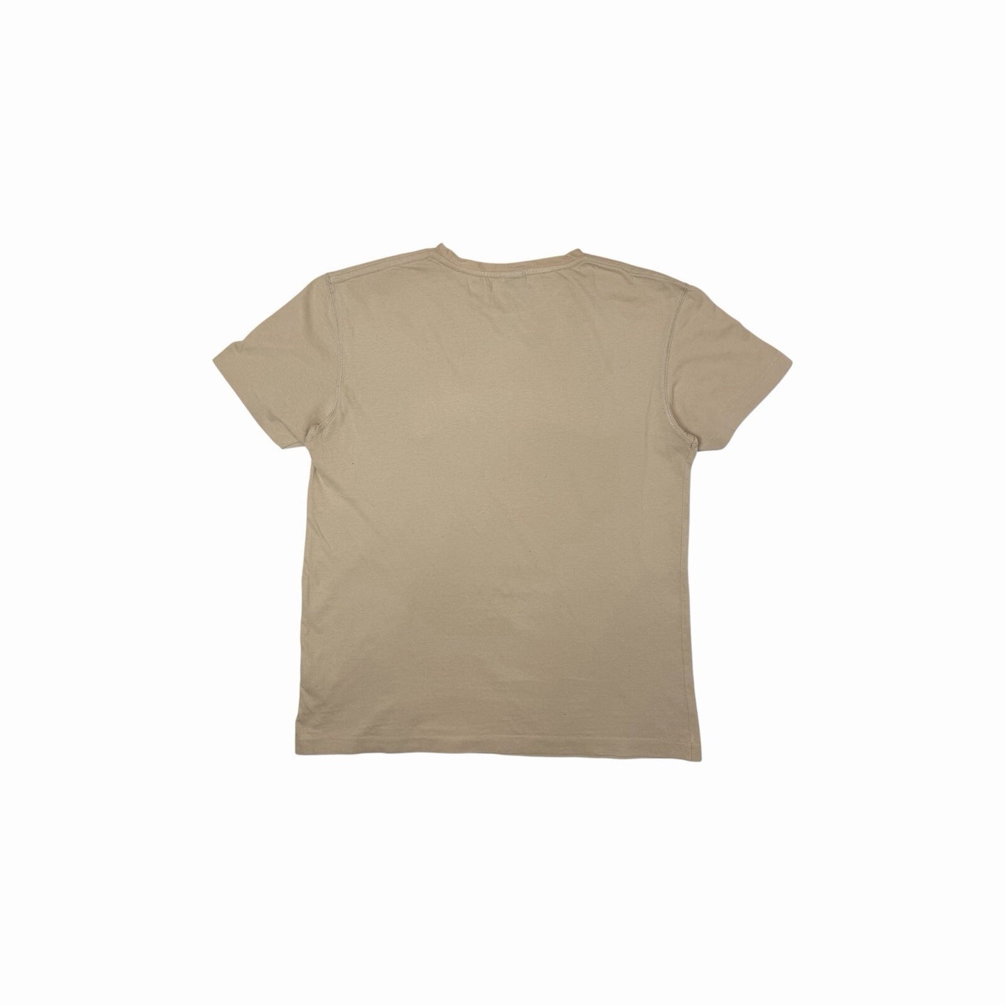 Vintage Diesel Logo T-Shirt Men’s XL Beige Embroidered Logo Design 00’s y2k