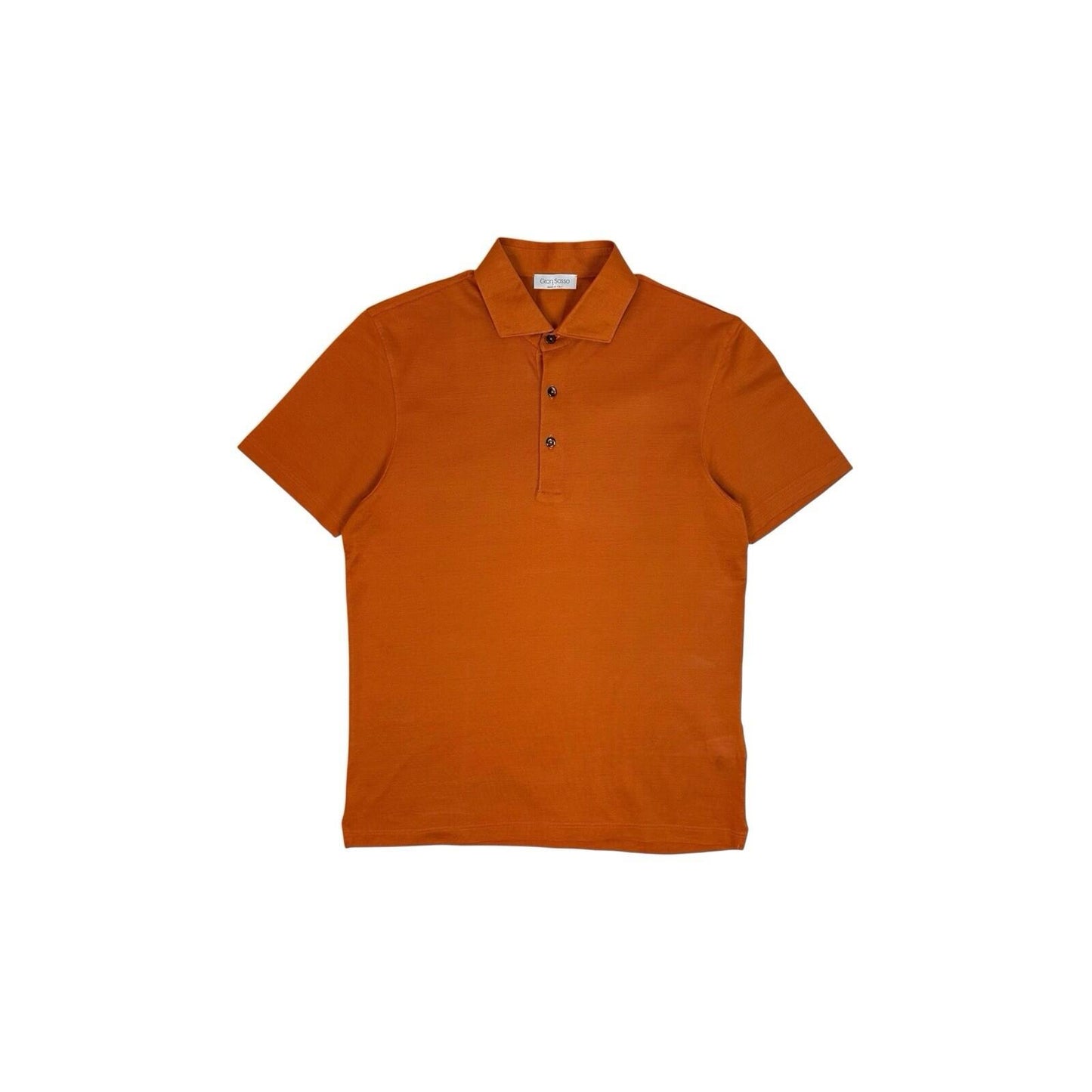 Vintage Gran Sasso Polo Shirt Men’s Medium Orange Made In Italy