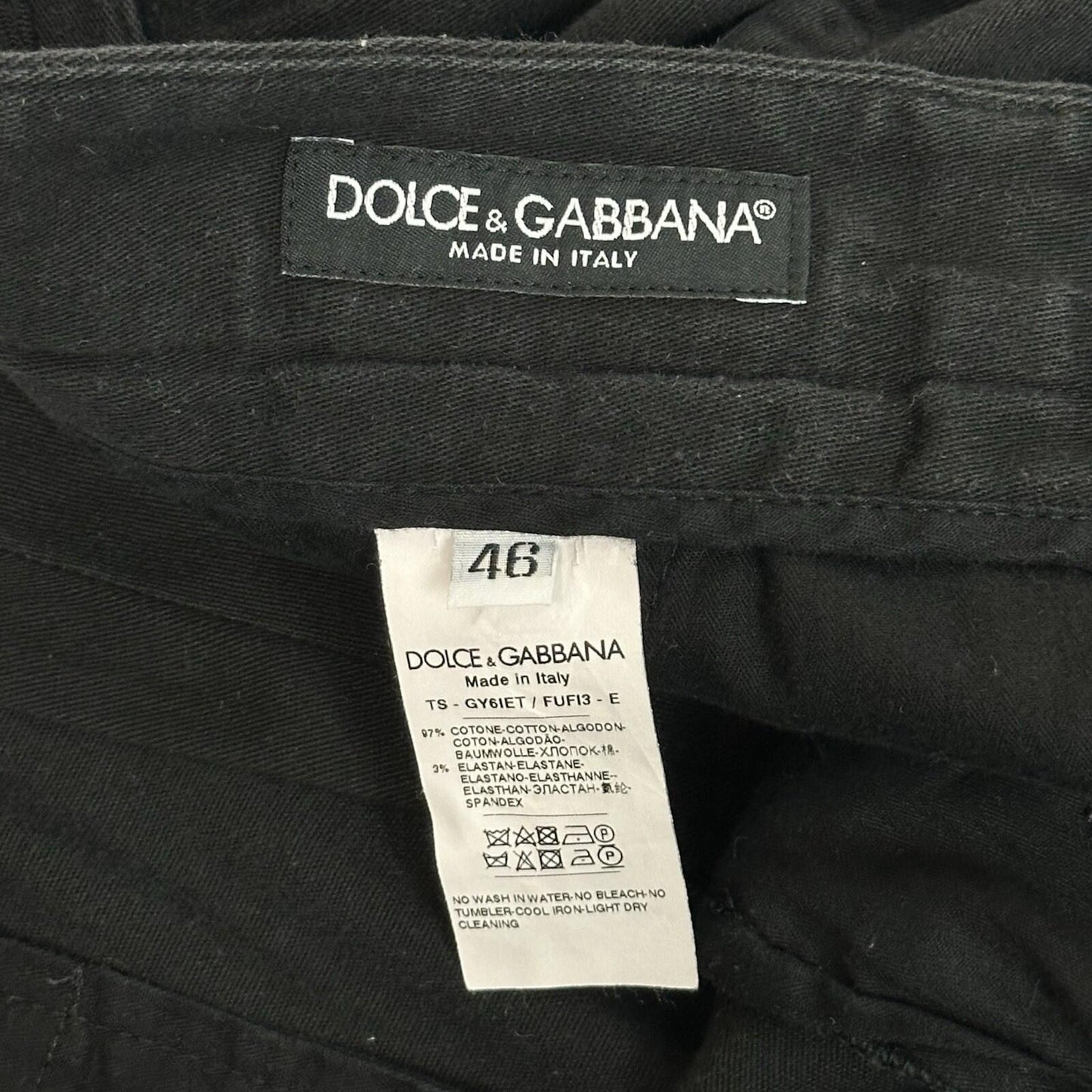 Vintage Dolce And Gabbana Women’s Trousers 29w Black Slim Fit Made In Italy