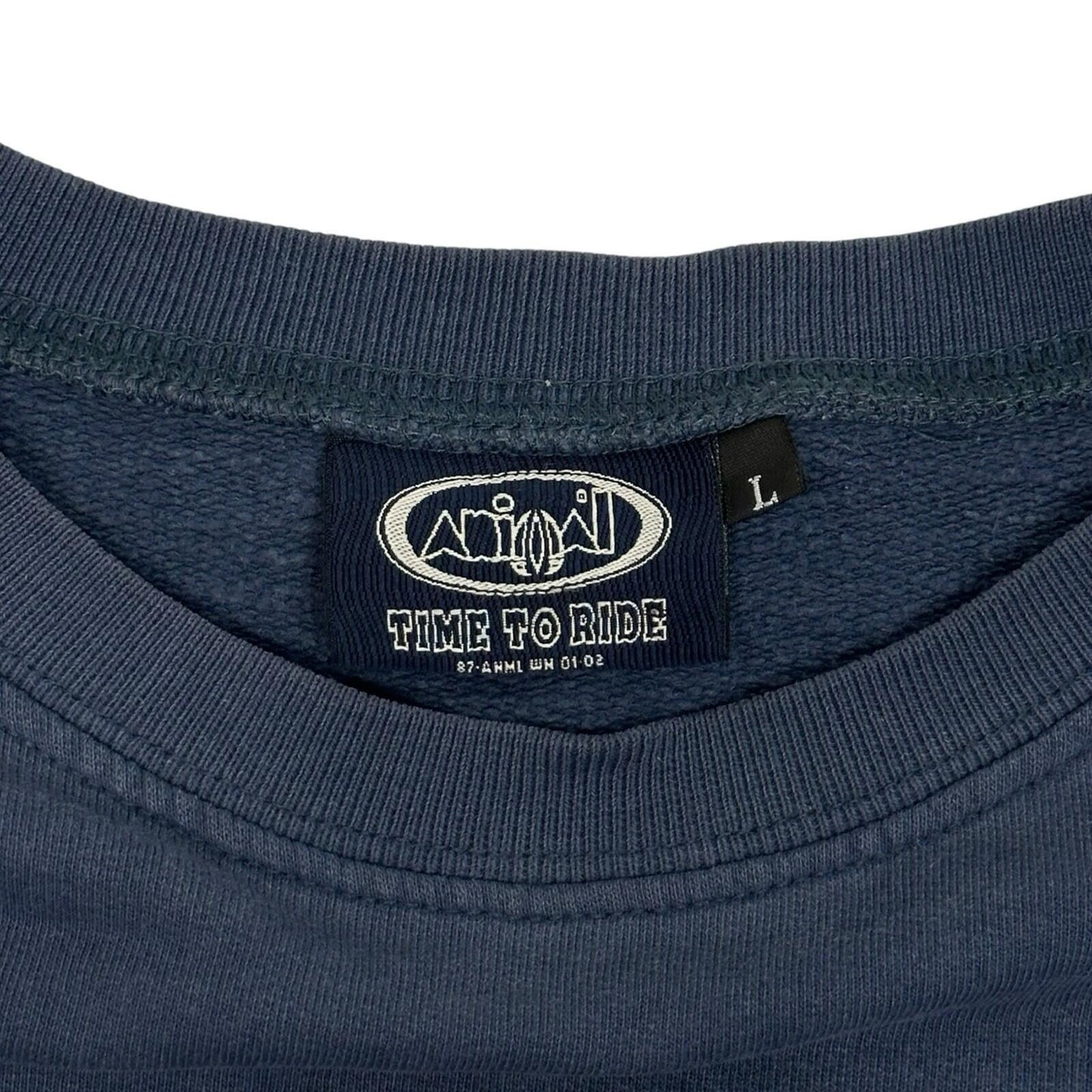 Vintage Animal Worldwide Jumper Men’s Large Navy Blue Graphic Print Boxy Fit
