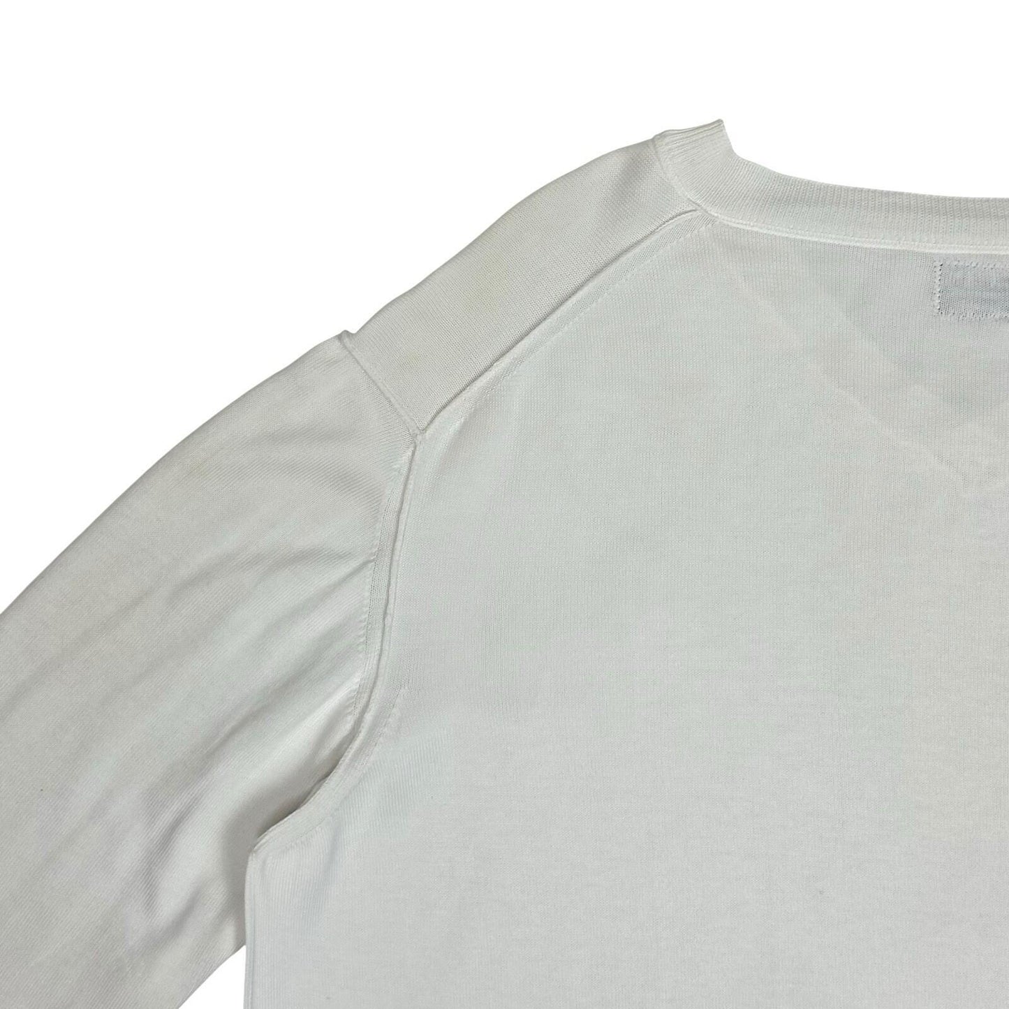 Vintage CP Company V-Neck Jumper Men’s Large Cream Made In Italy