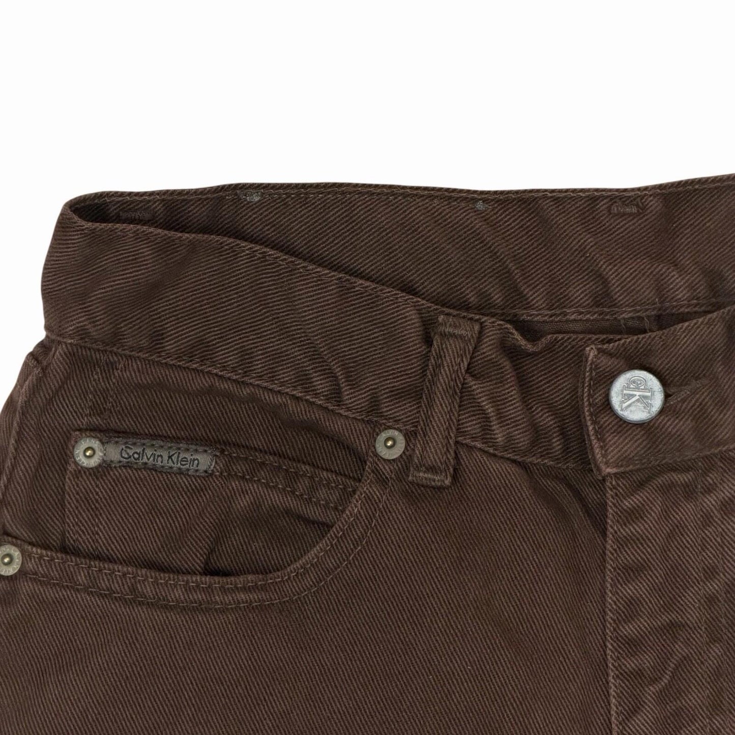 Vintage Calvin Klein Jeans Women’s 27w 27l Brown Made In USA 90’s Straight Leg