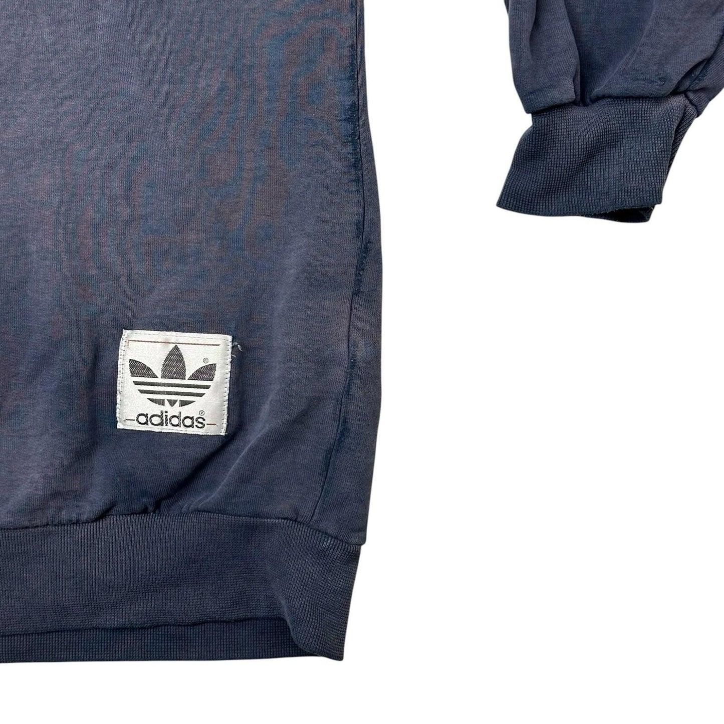 Vintage 1980’s Adidas Hoodie Men’s Large Navy Blue Made In UK