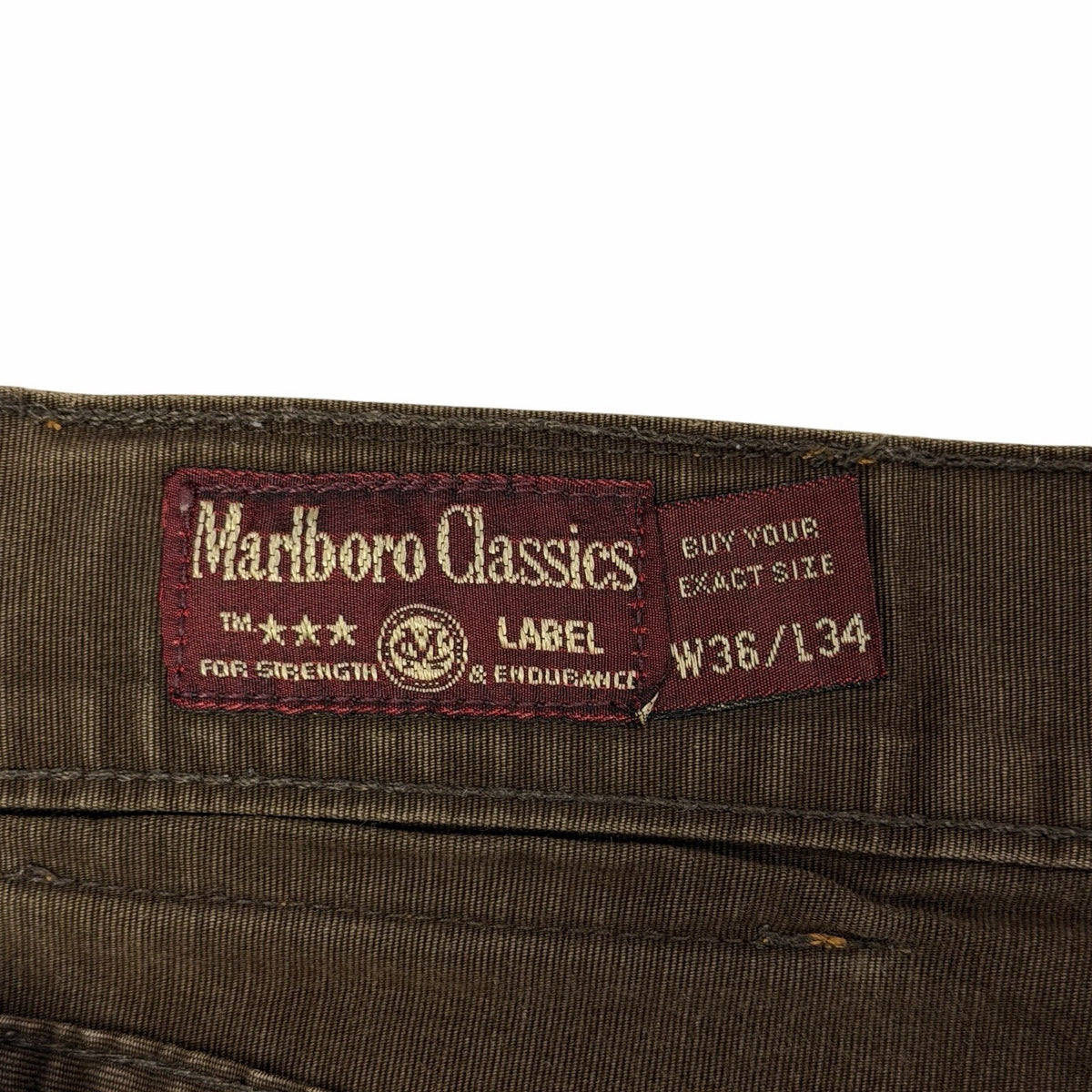 Vintage Marlboro Classics Trousers Men’s 36w 34l Brown Faded 90’s Retro