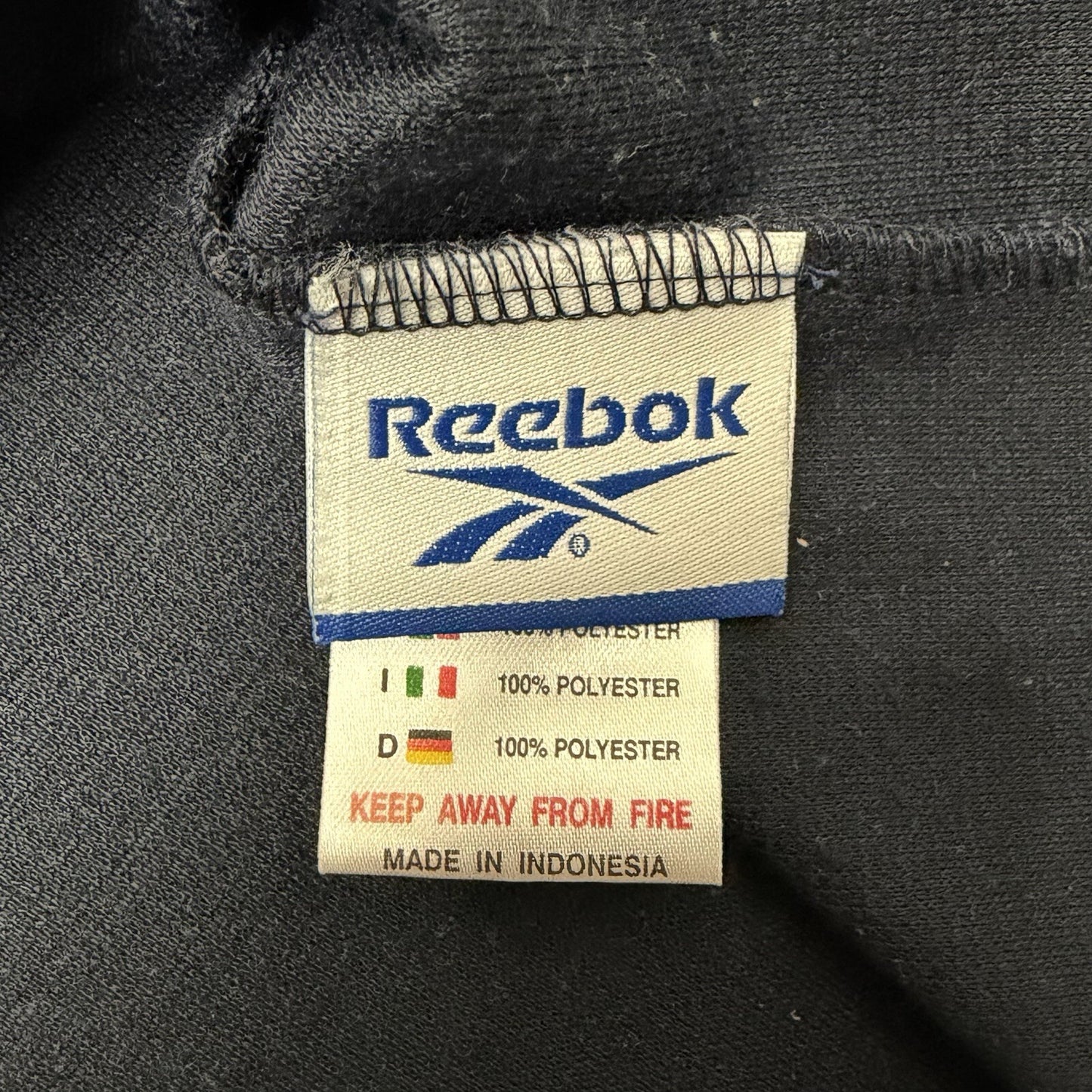 Vintage Reebok Sports Top Men’s XL Navy Blue Embroidered Hydromove 90’s