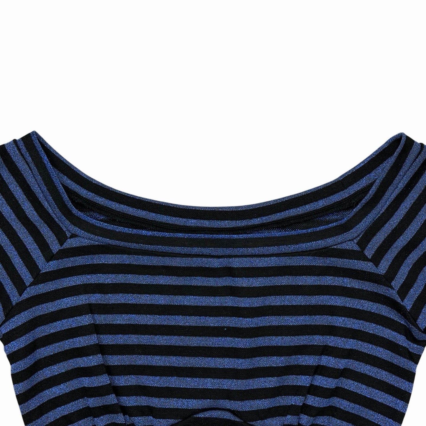 Kikka The Diary Of Stripe Top Women’s Small Blue And Black Japanese Brand