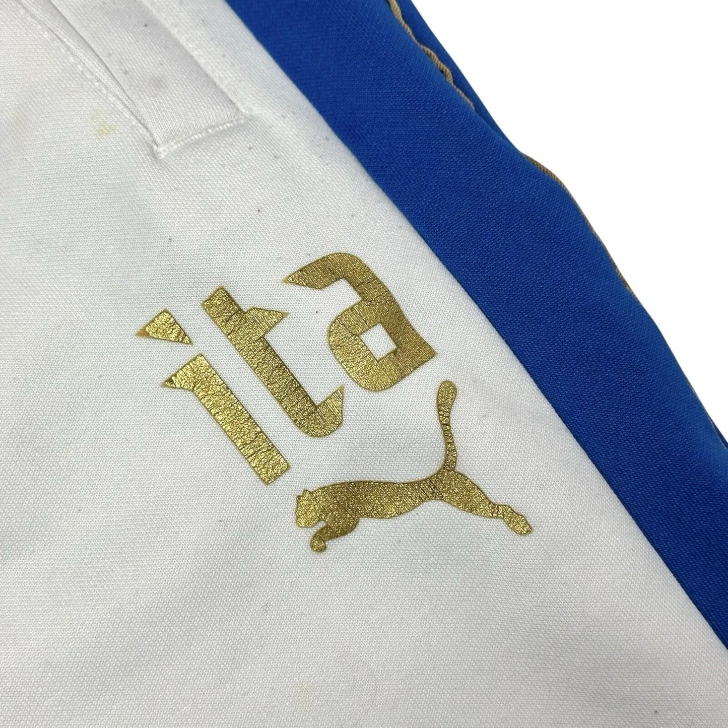 00’s Italy Football Joggers Men’s Medium Puma White And Blue Italia Soccer