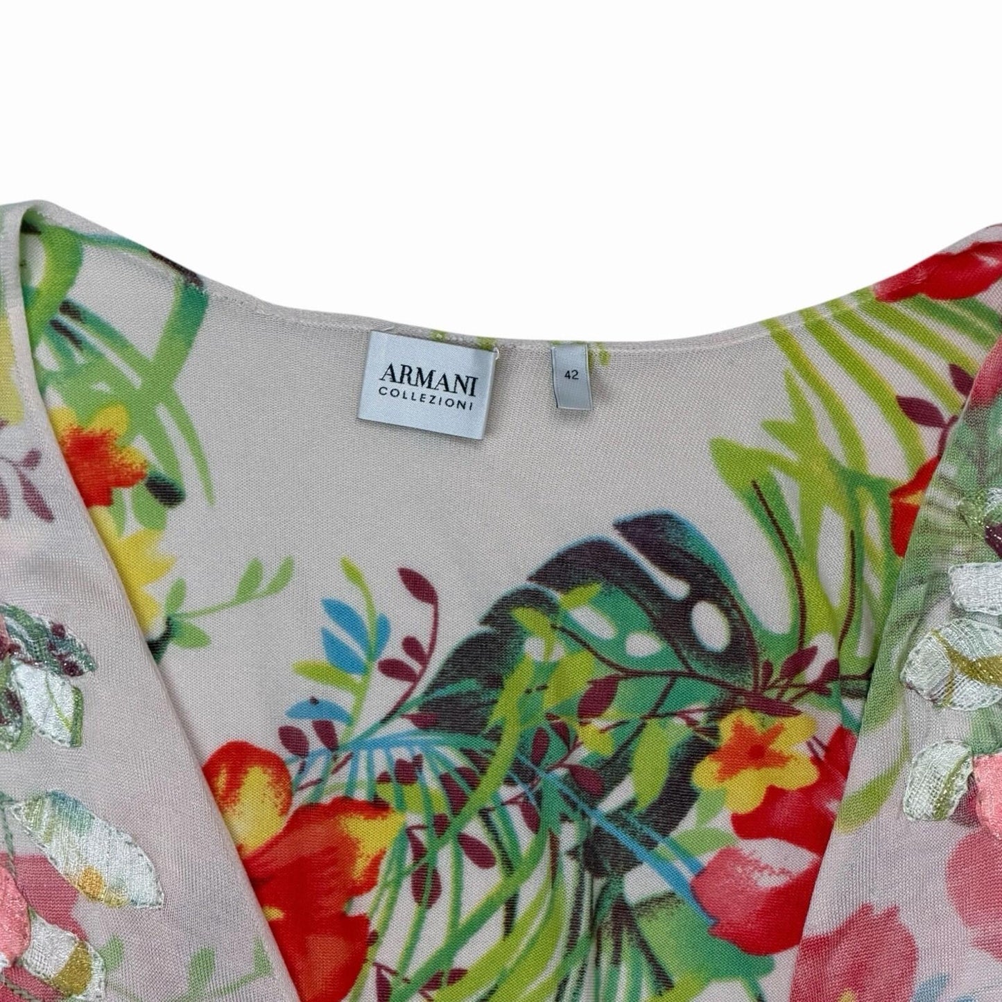 00’s Armani Collezioni Top Women’s Medium Floral Design Multicoloured