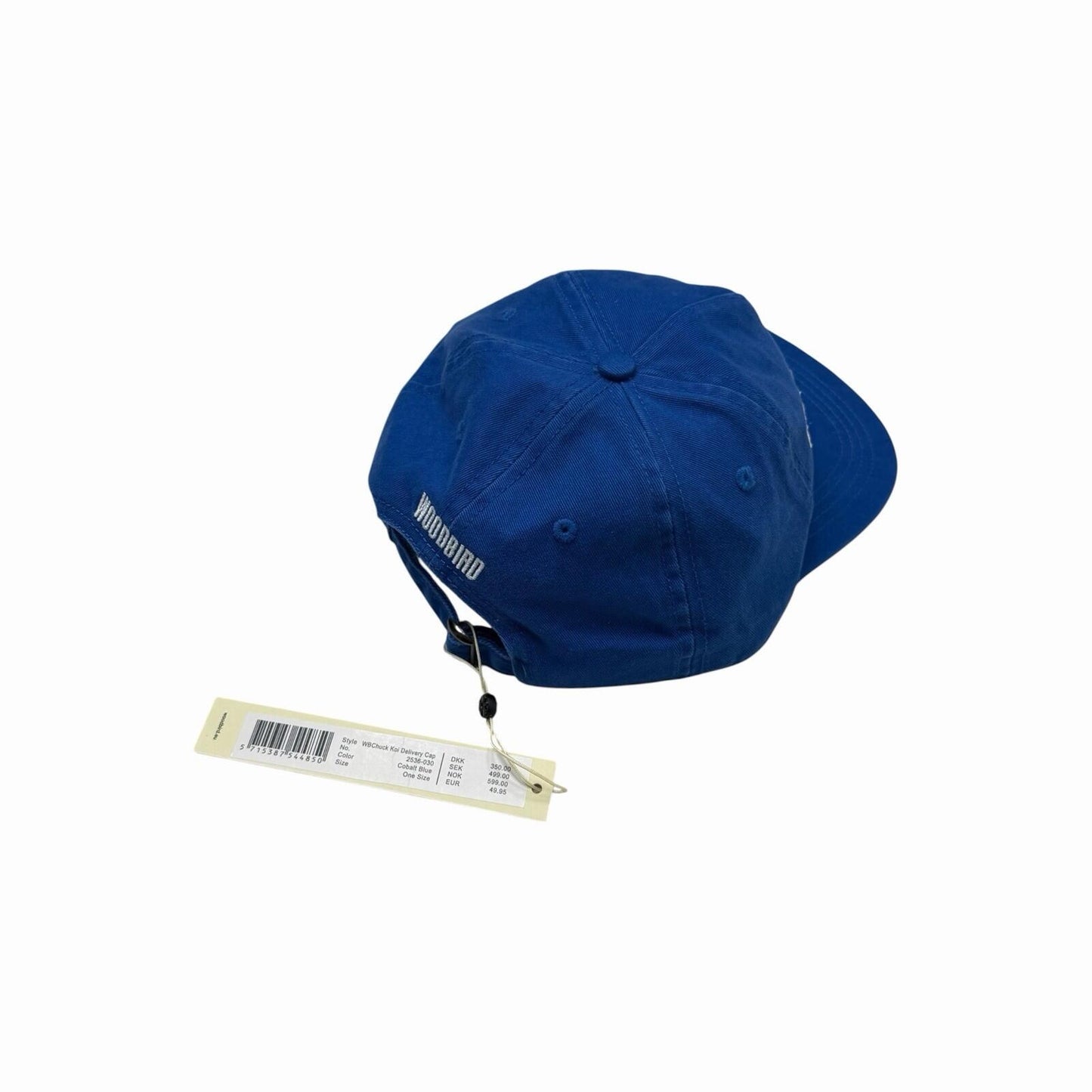 NWT Woodbird Cap Blue Koi Delivery Logo Embroidered