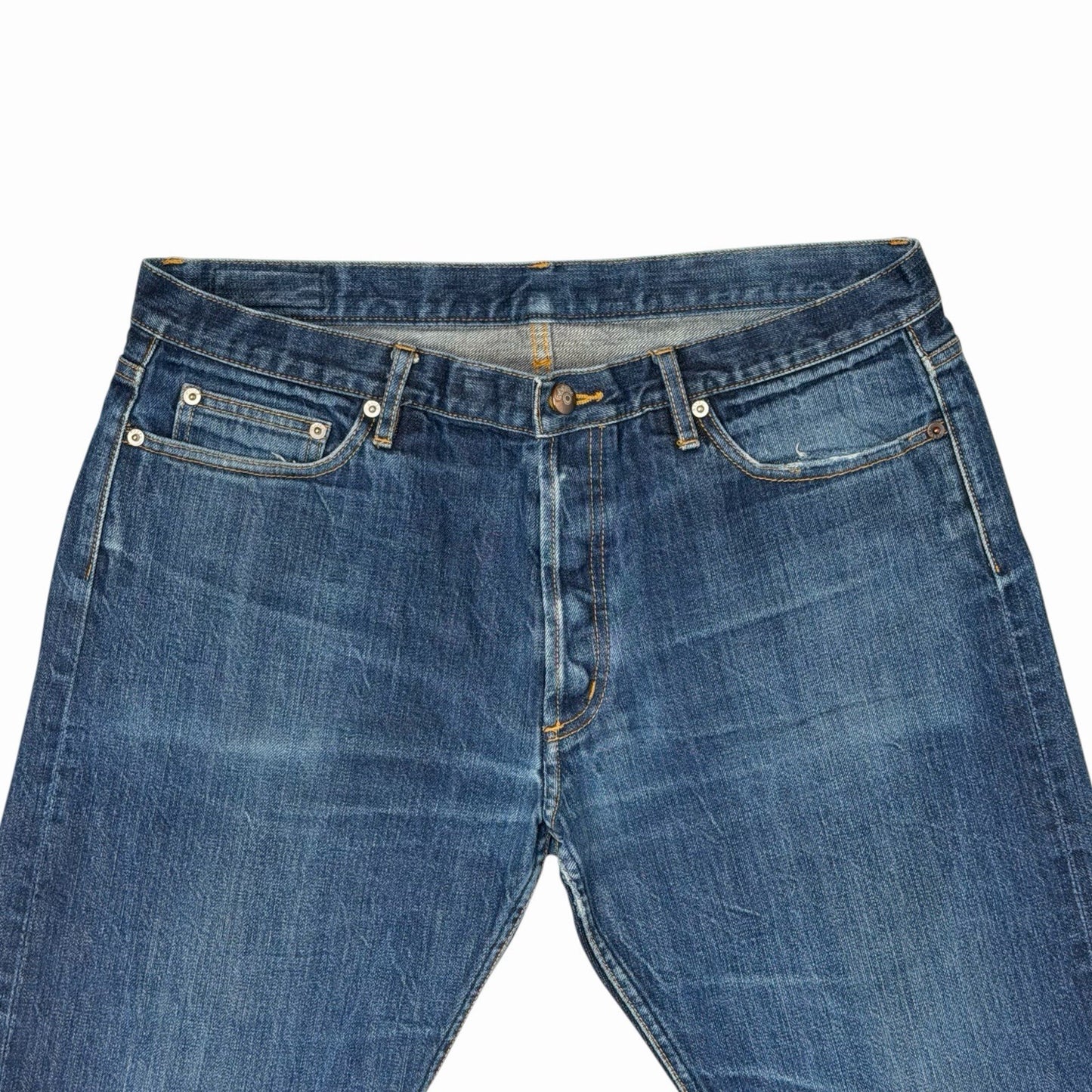 Rake Selvedge Denim Jeans Men’s 36w 30l Blue Distressed