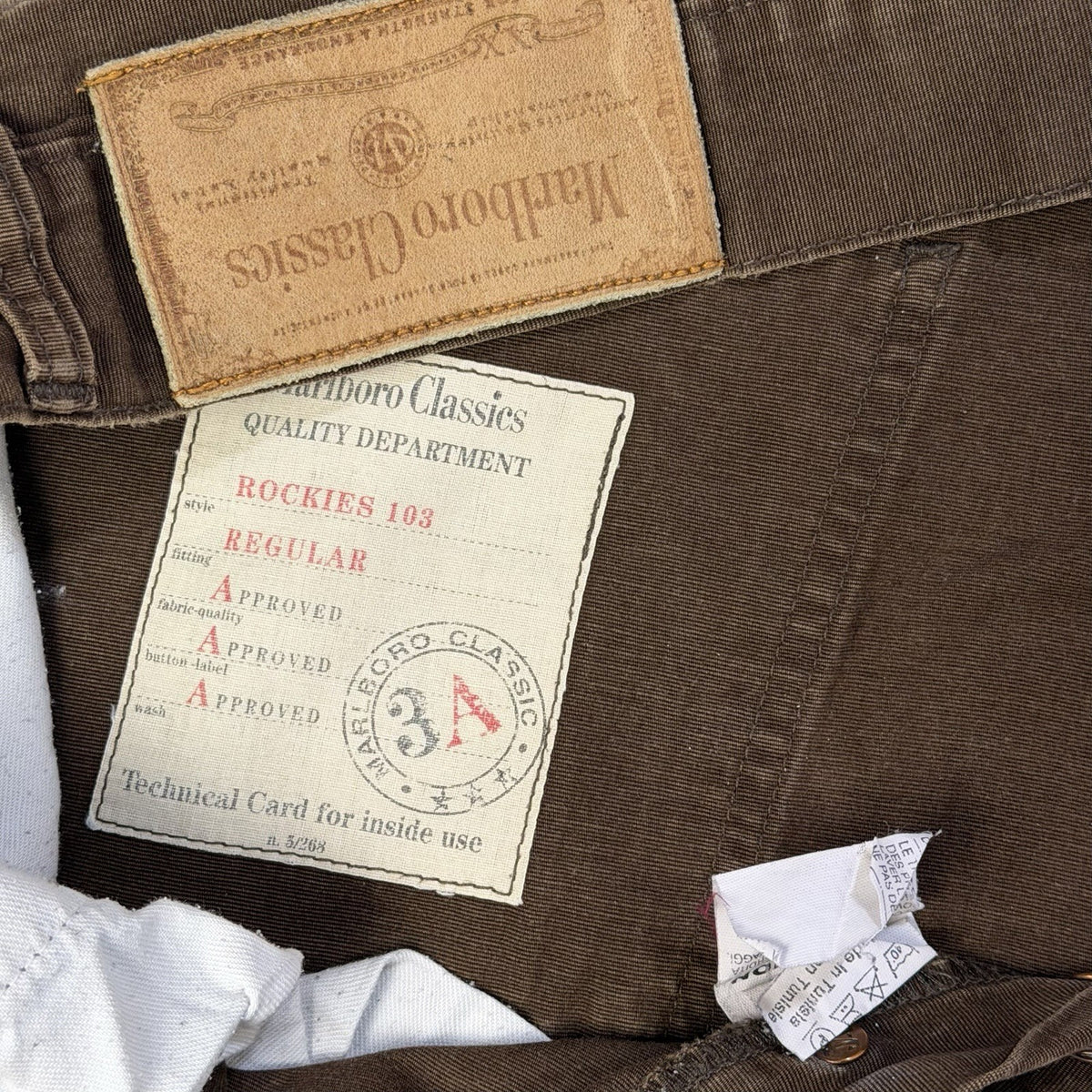 Vintage Marlboro Classics Trousers Men’s 36w 34l Brown Faded 90’s Retro