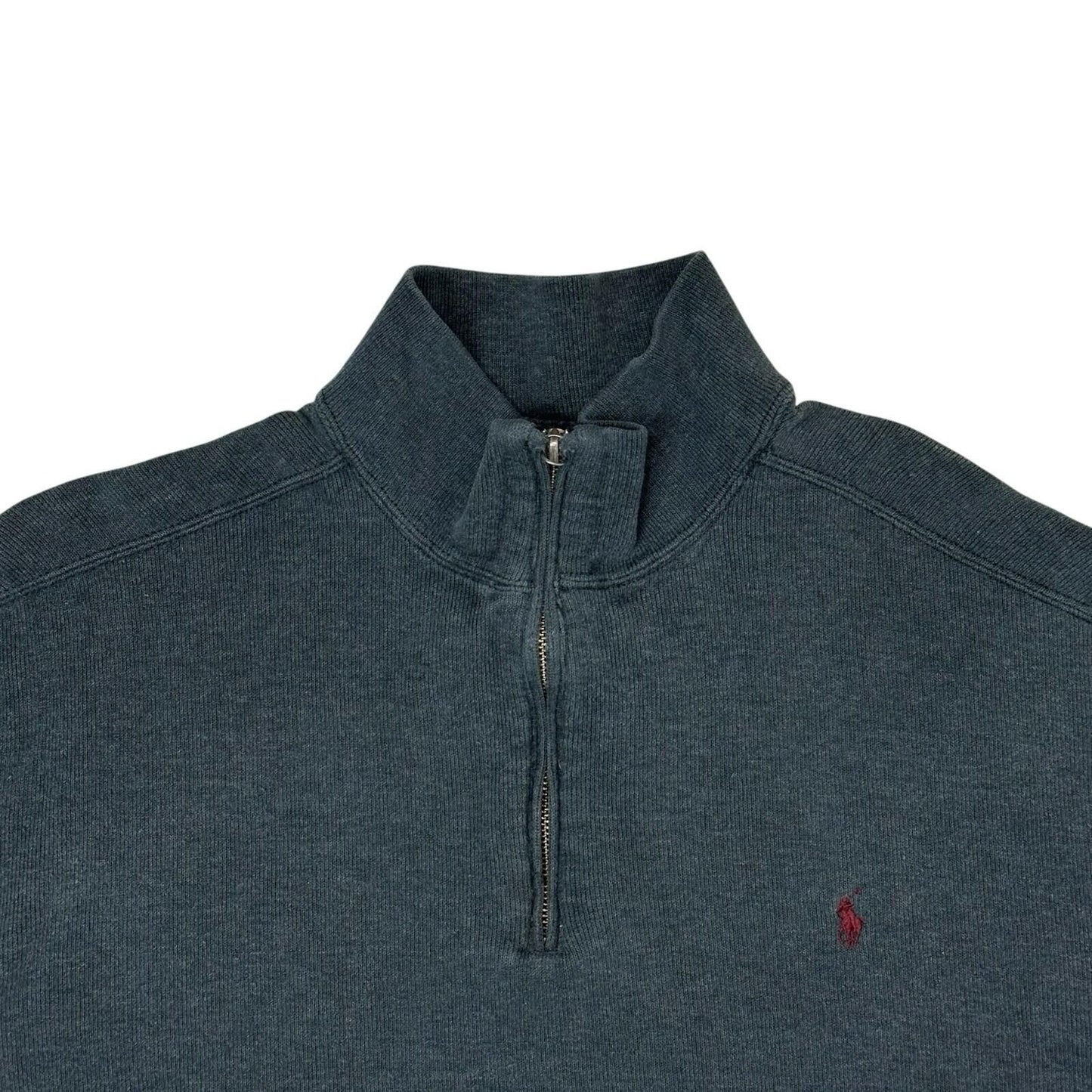 Polo Ralph Lauren Quarter Zip Jumper Men’s Large Grey/Blue