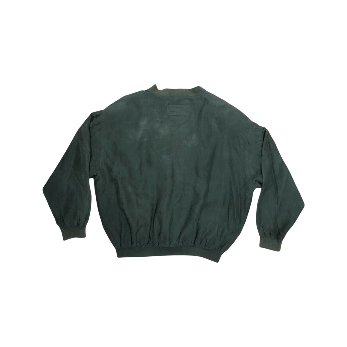 Vintage Paul & Shark Silk Jacket Men's Small Green Embroidered Logo 90's