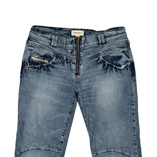 Vintage Diesel Biker Skinny Jeans Women’s 29w 32l Blue Denim Low Rise