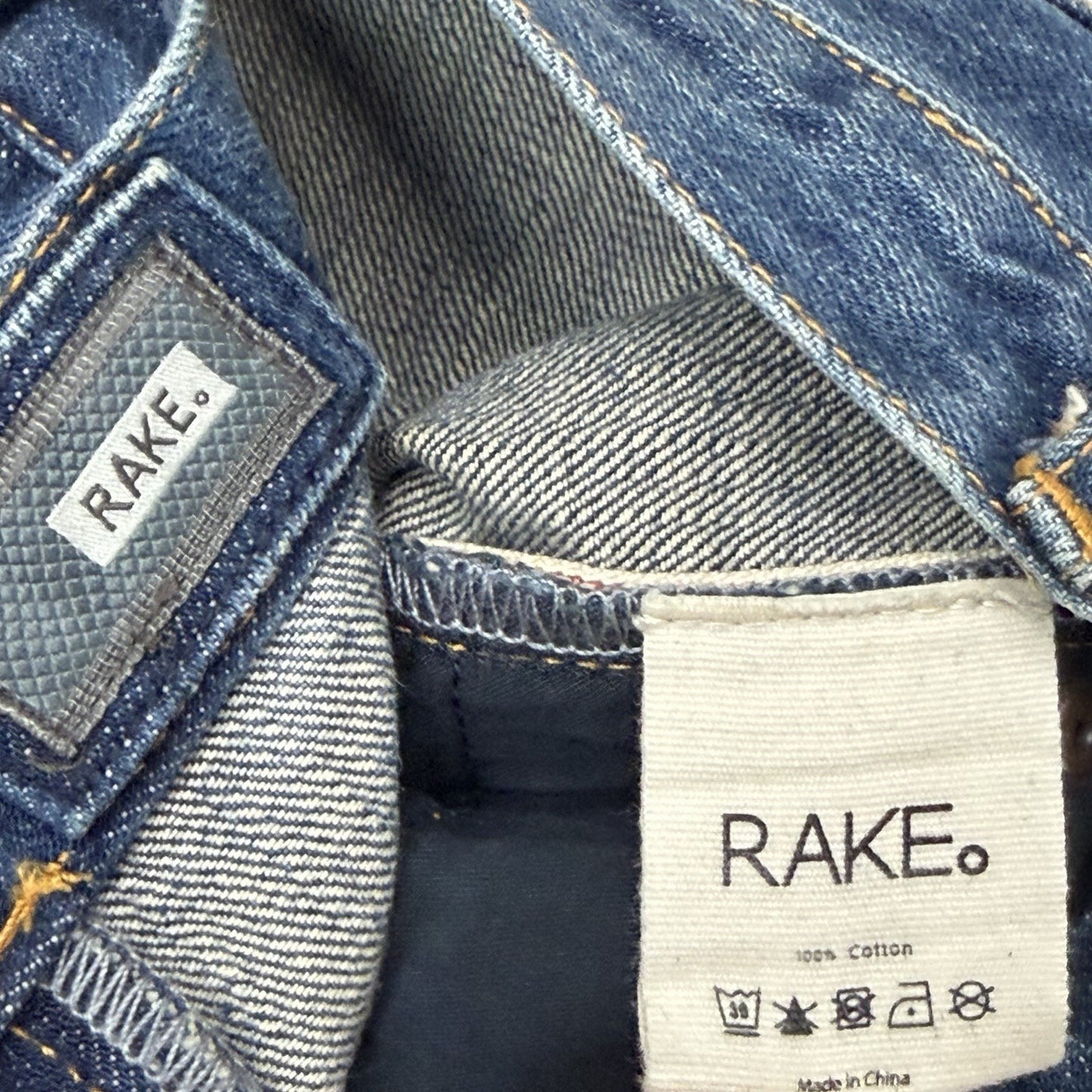Rake Selvedge Denim Jeans Men’s 39w 33l Blue