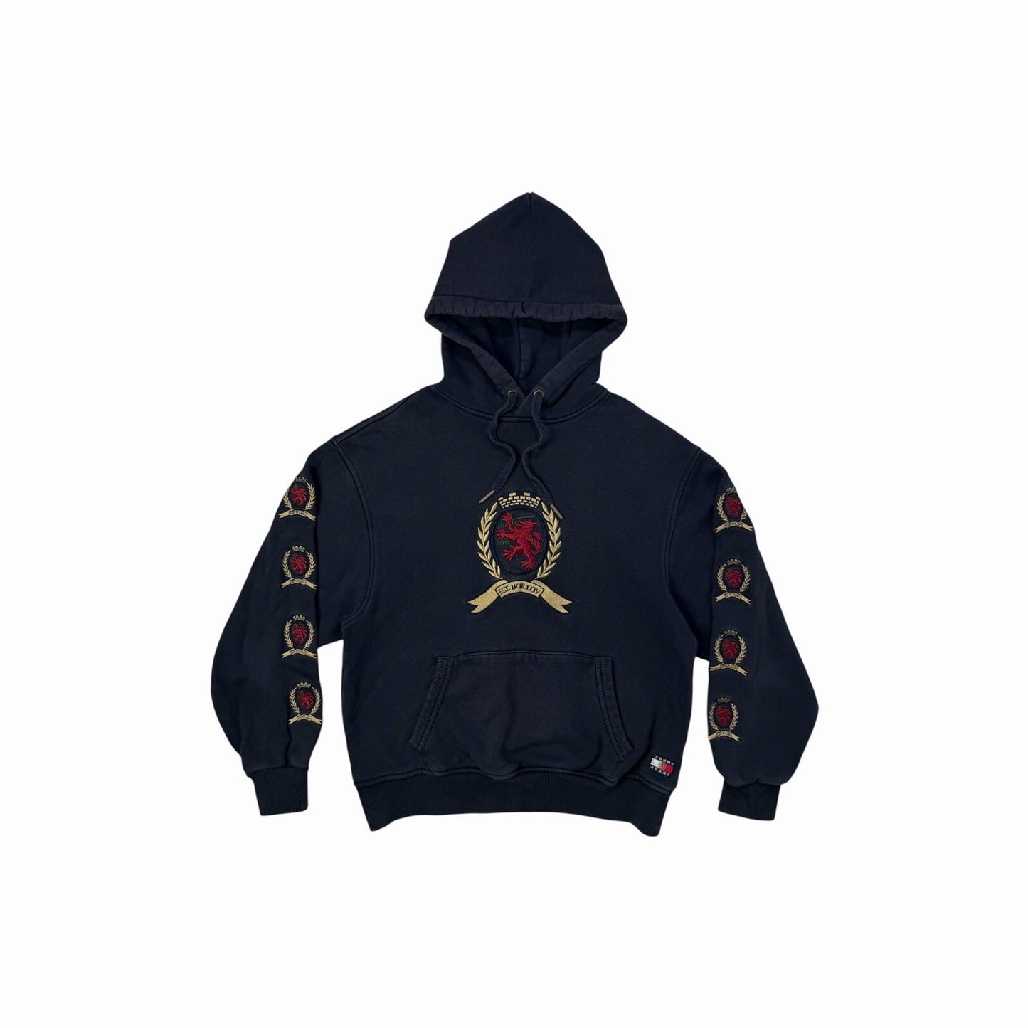 Tommy Hilfiger Hoodie Men’s XS Navy Blue Tommy Jeans 6.0 Capsule Retro 90s Style