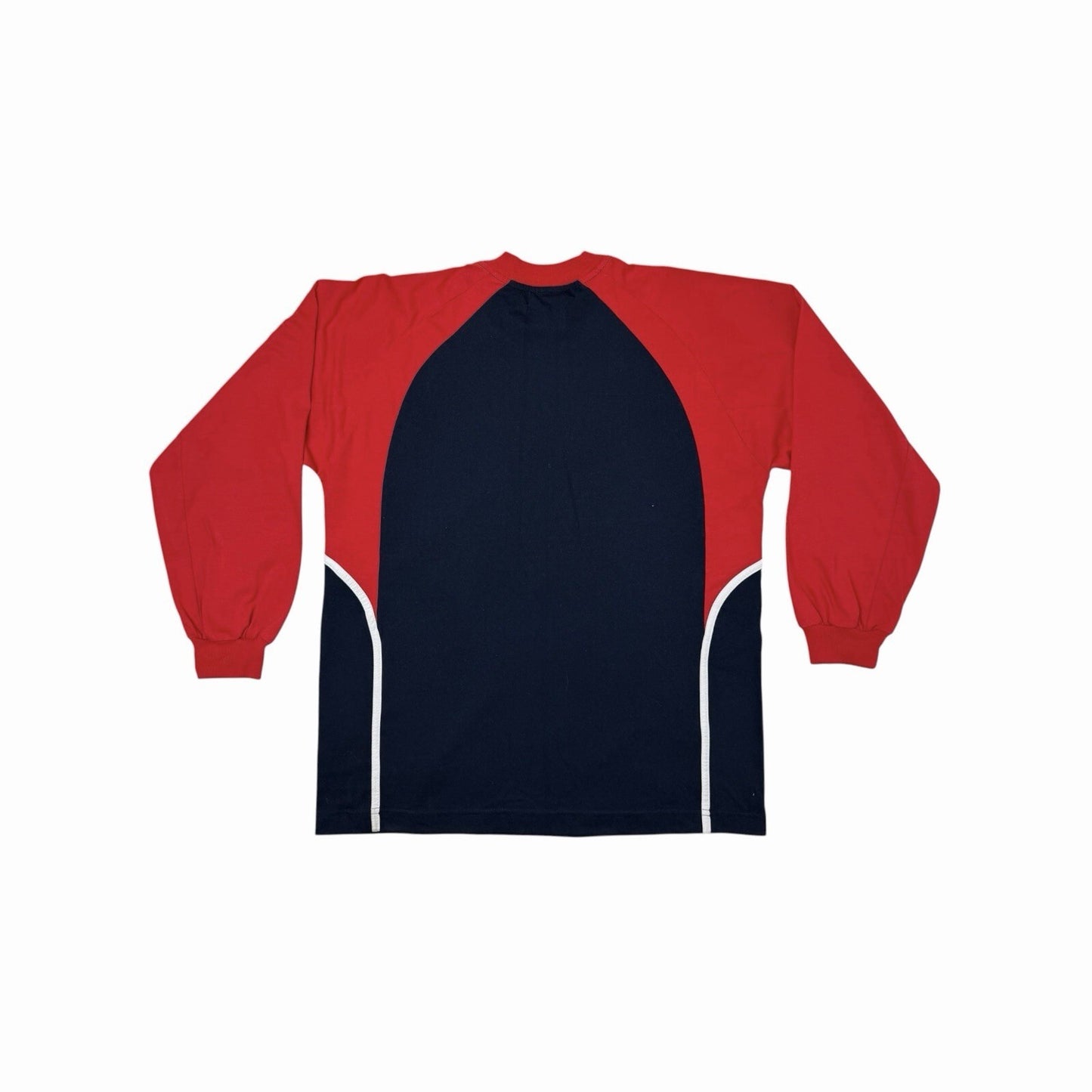 Vintage Adidas Long Sleeve T-Shirt Navy Blue And Red Embroidered Logo 90’s Retro