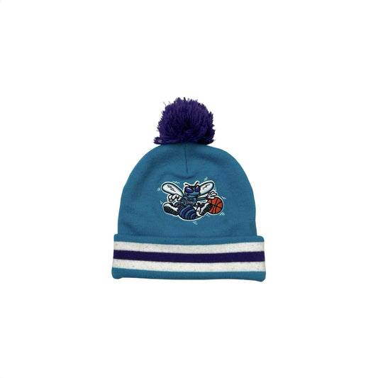 00’s Charlotte Hornets Beanie Unisex Mitchell & Ness Blue And Purple Bobble Hat